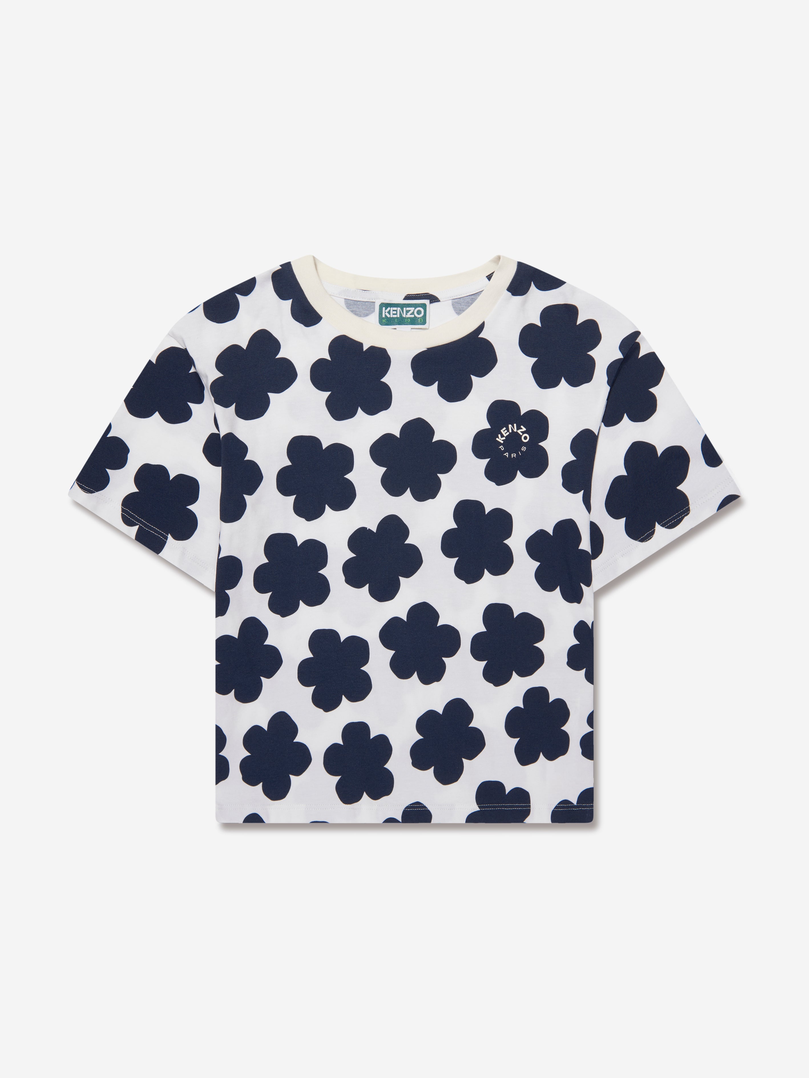 Kenzo Kids' Girls Boke Flower T-shirt In Ivory