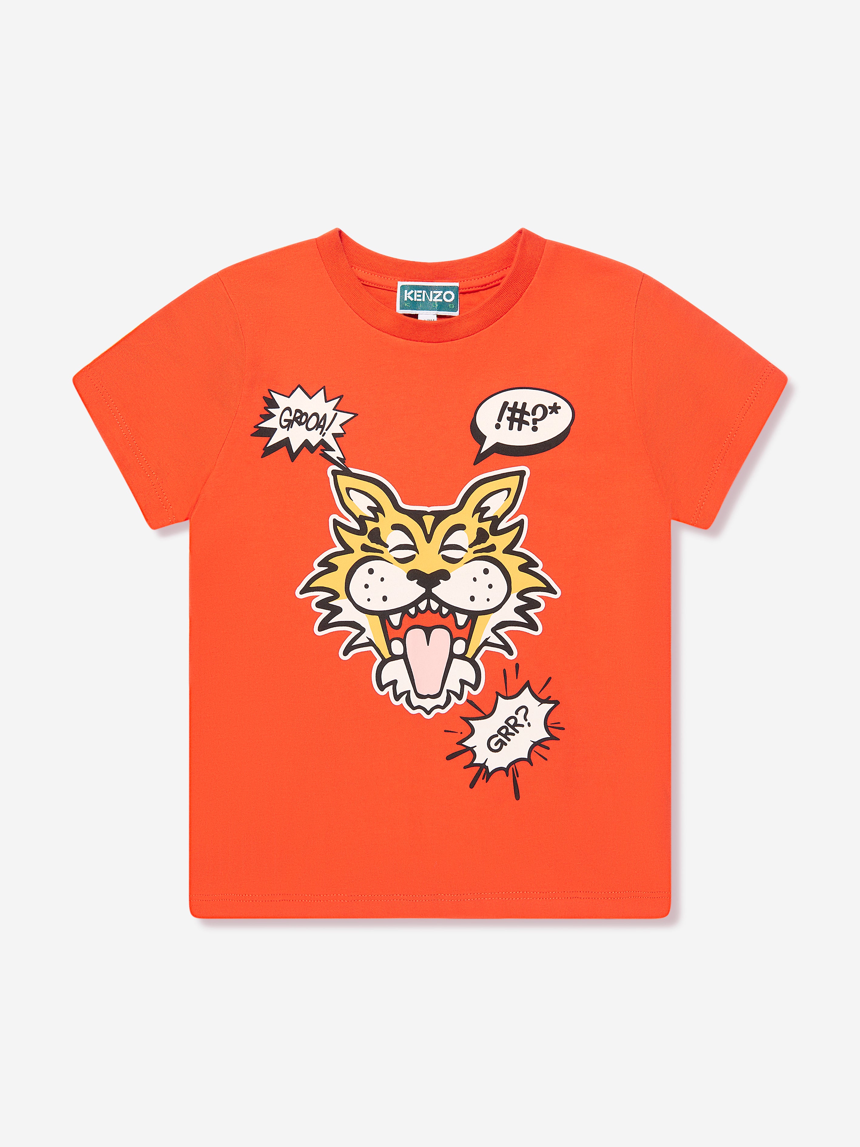Kenzo Babies' Boys Tiger Logo T-shirt In Red