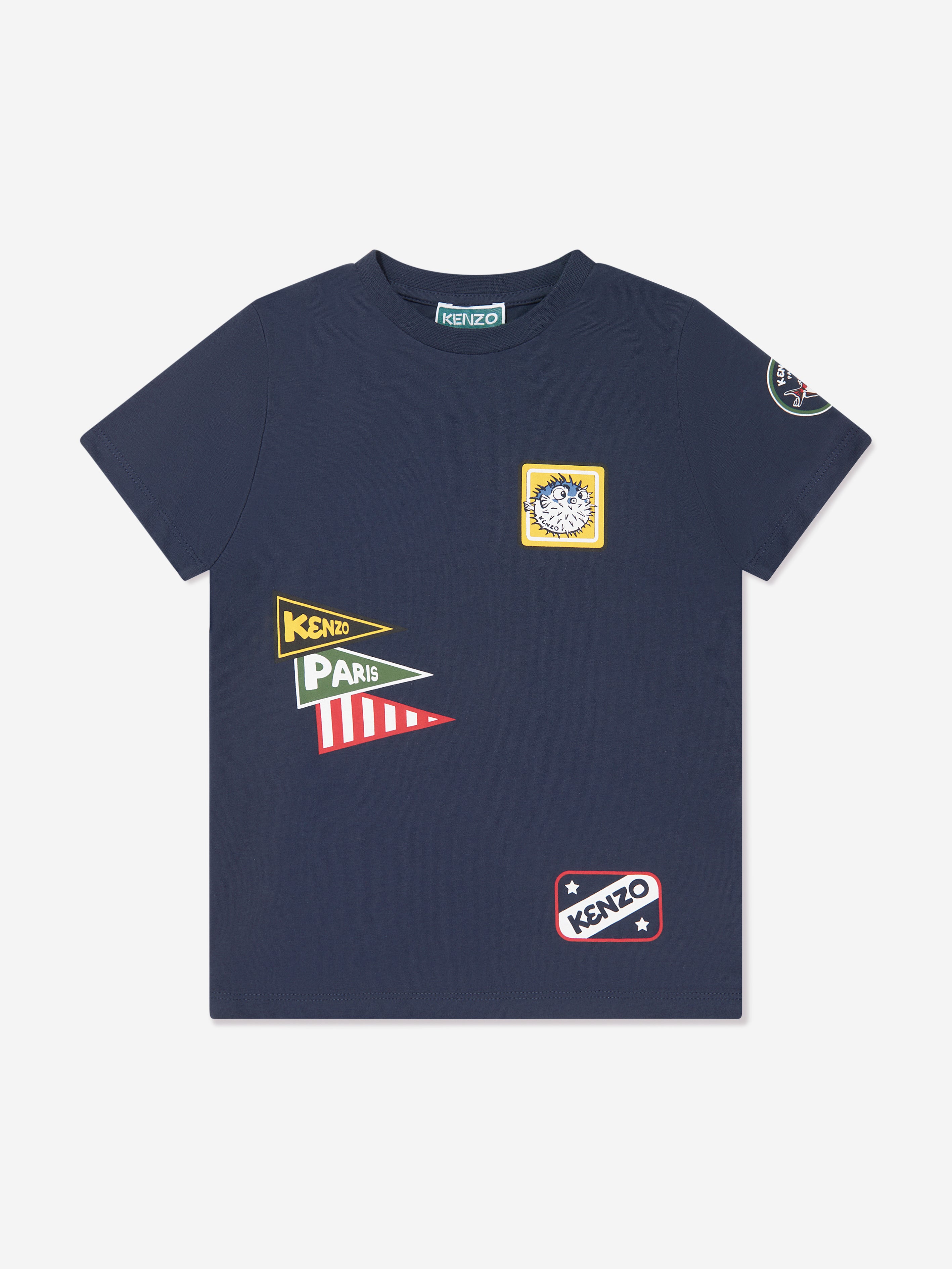 Kenzo Kids' Boys Branded-shirt In Blue