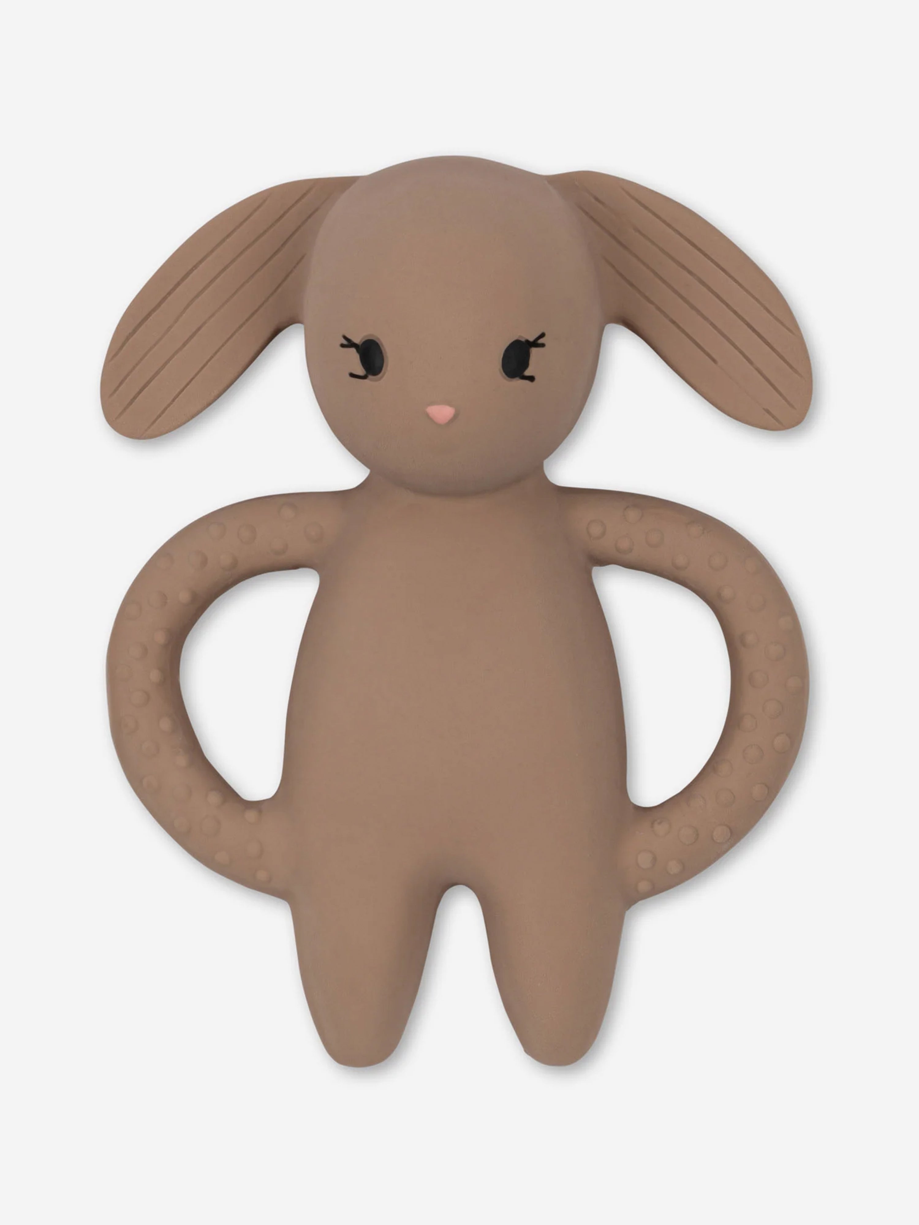 Konges Slojd Baby Rabbit Teeth Soother In Brown