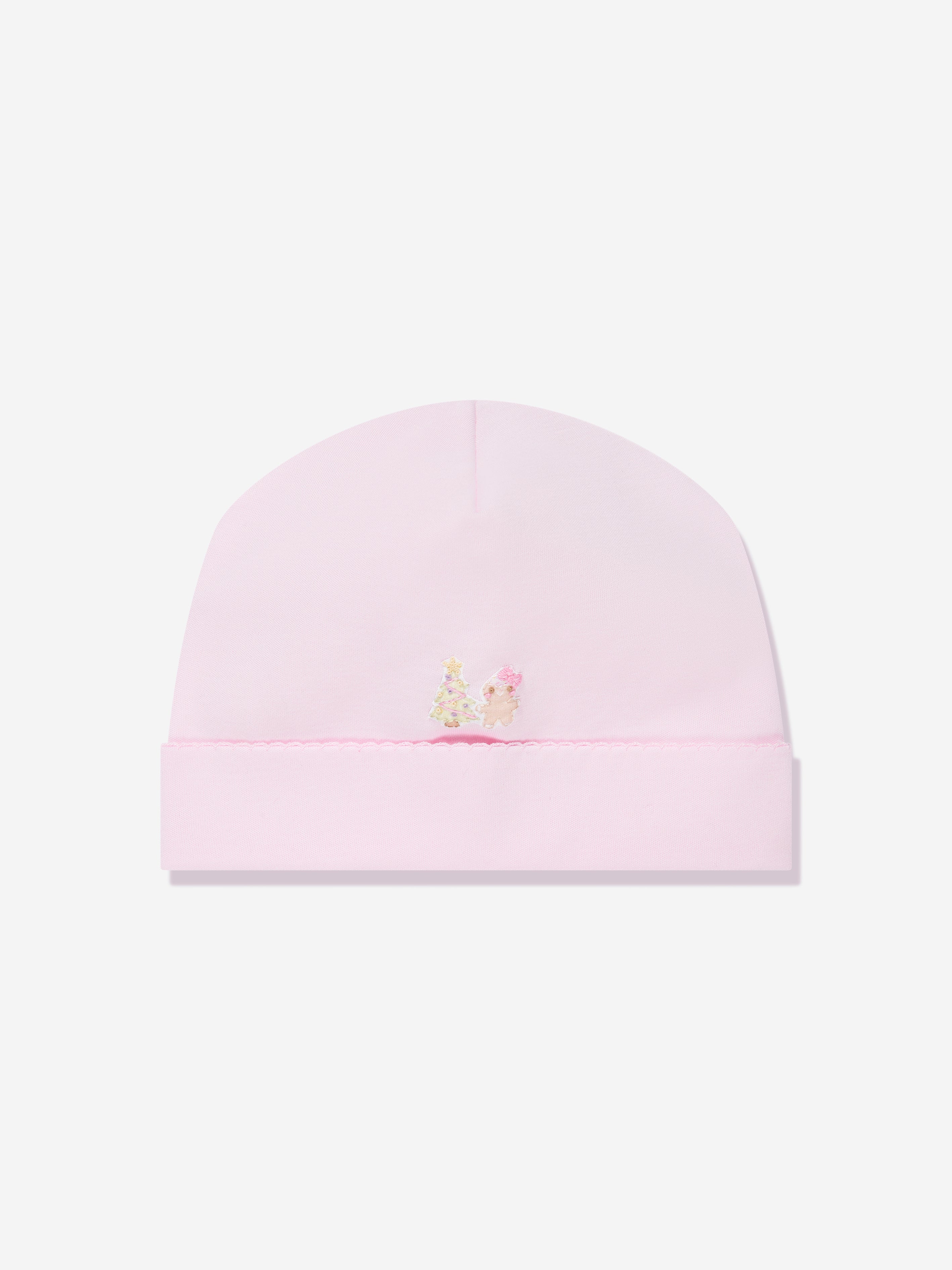 Magnolia Baby Baby Girls Sweet Gingerbread Embroidered Hat In White