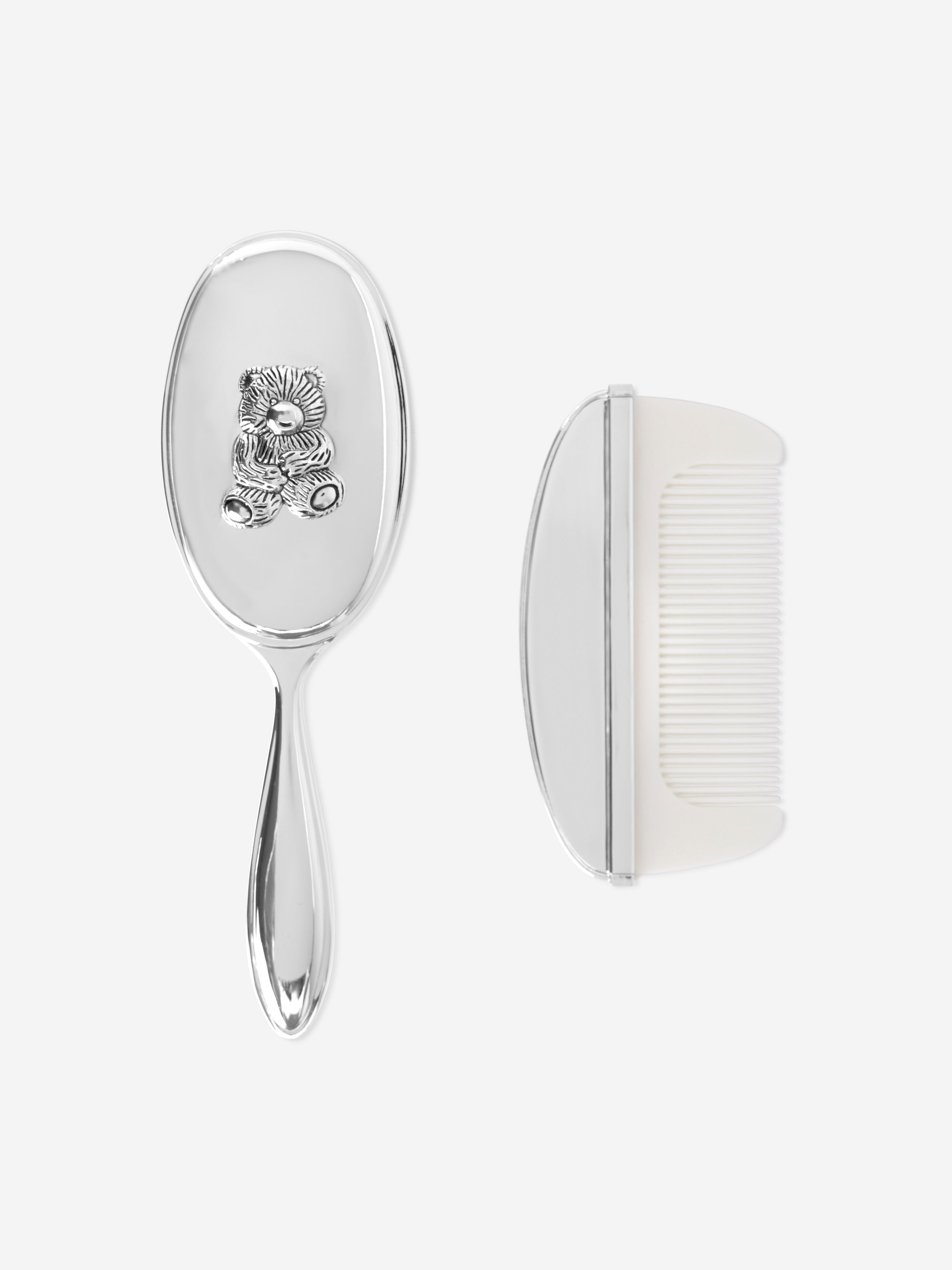 English Trousseau Baby Plated Brush And Comb Set One