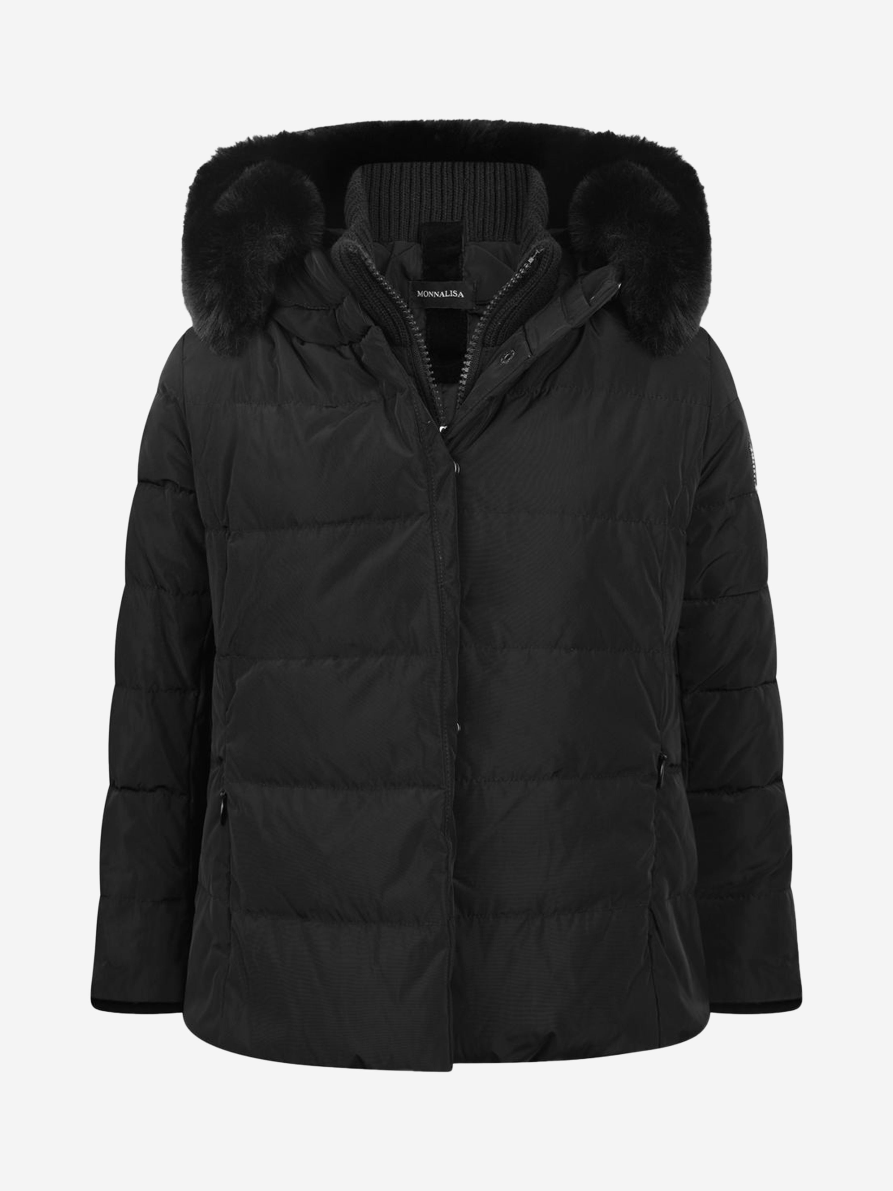 Monnalisa Babies' Down Padded Coat With Belt 4 Yrs Black