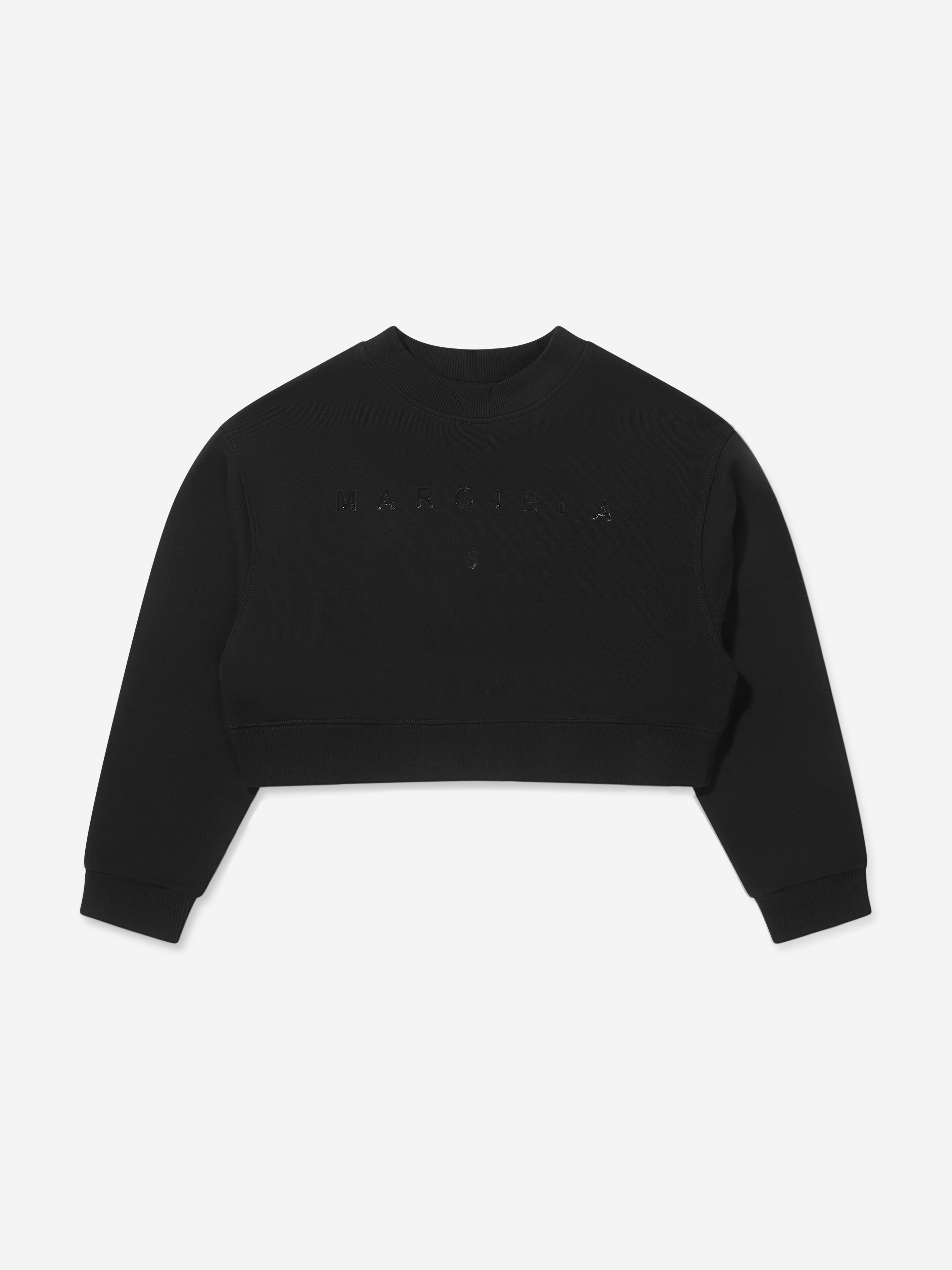 Kids' Cropped Logo Sweatshirt by MM6 Maison Margiela