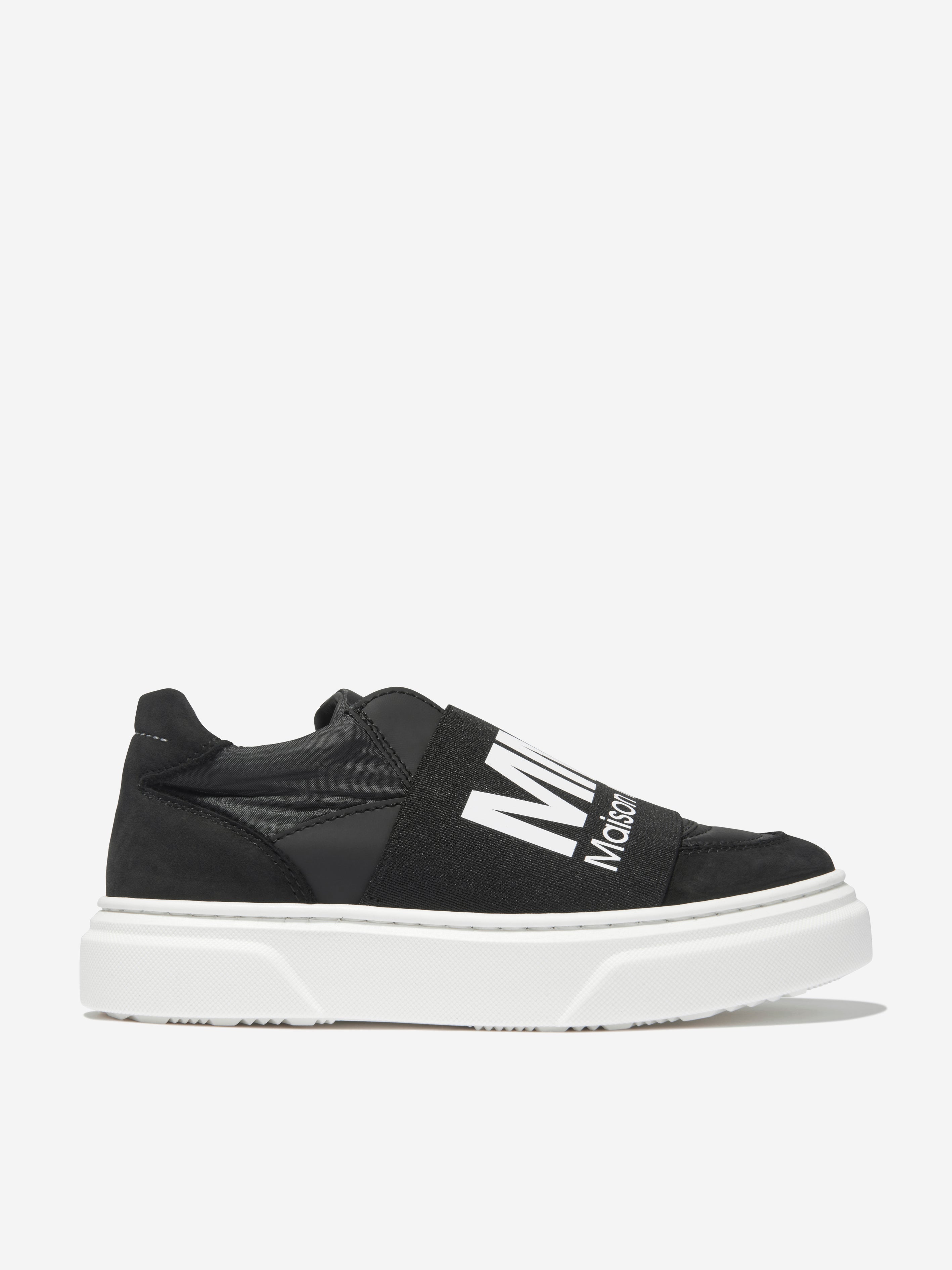 Mm6 Maison Margiela Unisex Logo Slip On Trainers Eu 30 - Uk 12 Black