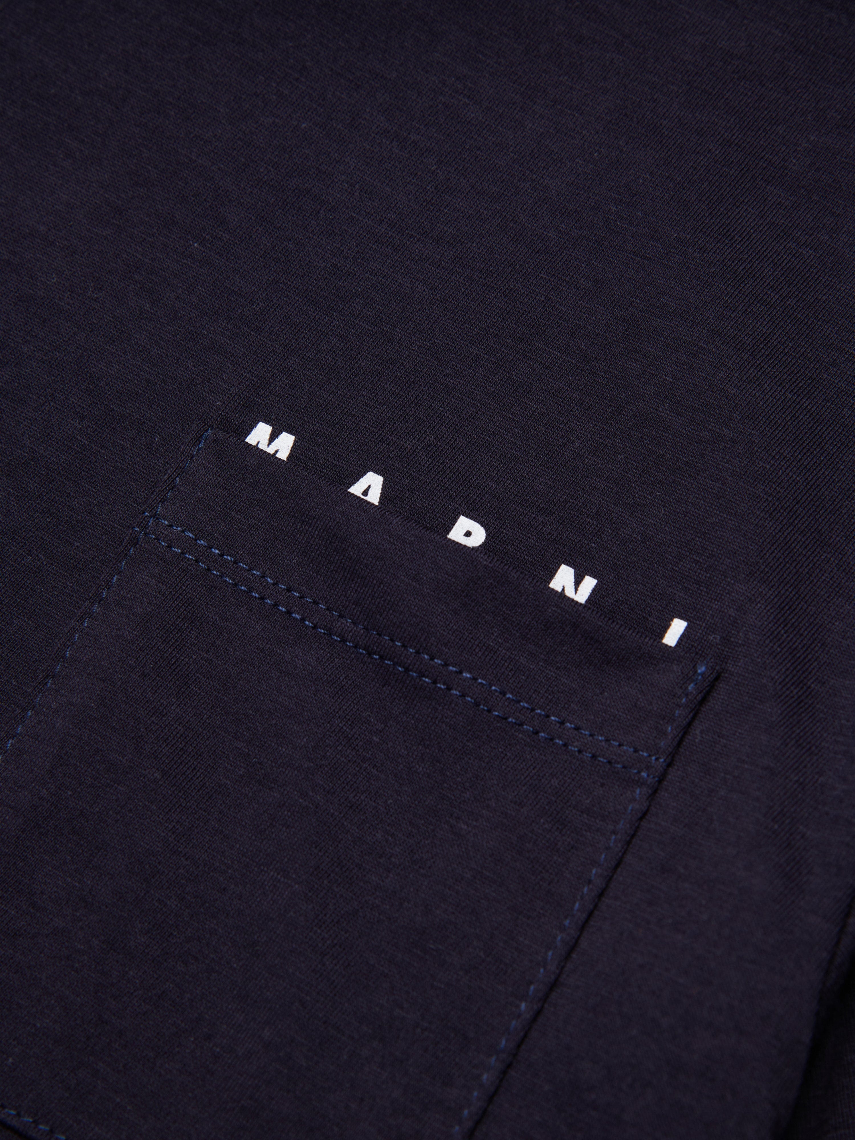 Marni Kids Pocket T-shirt In Blue