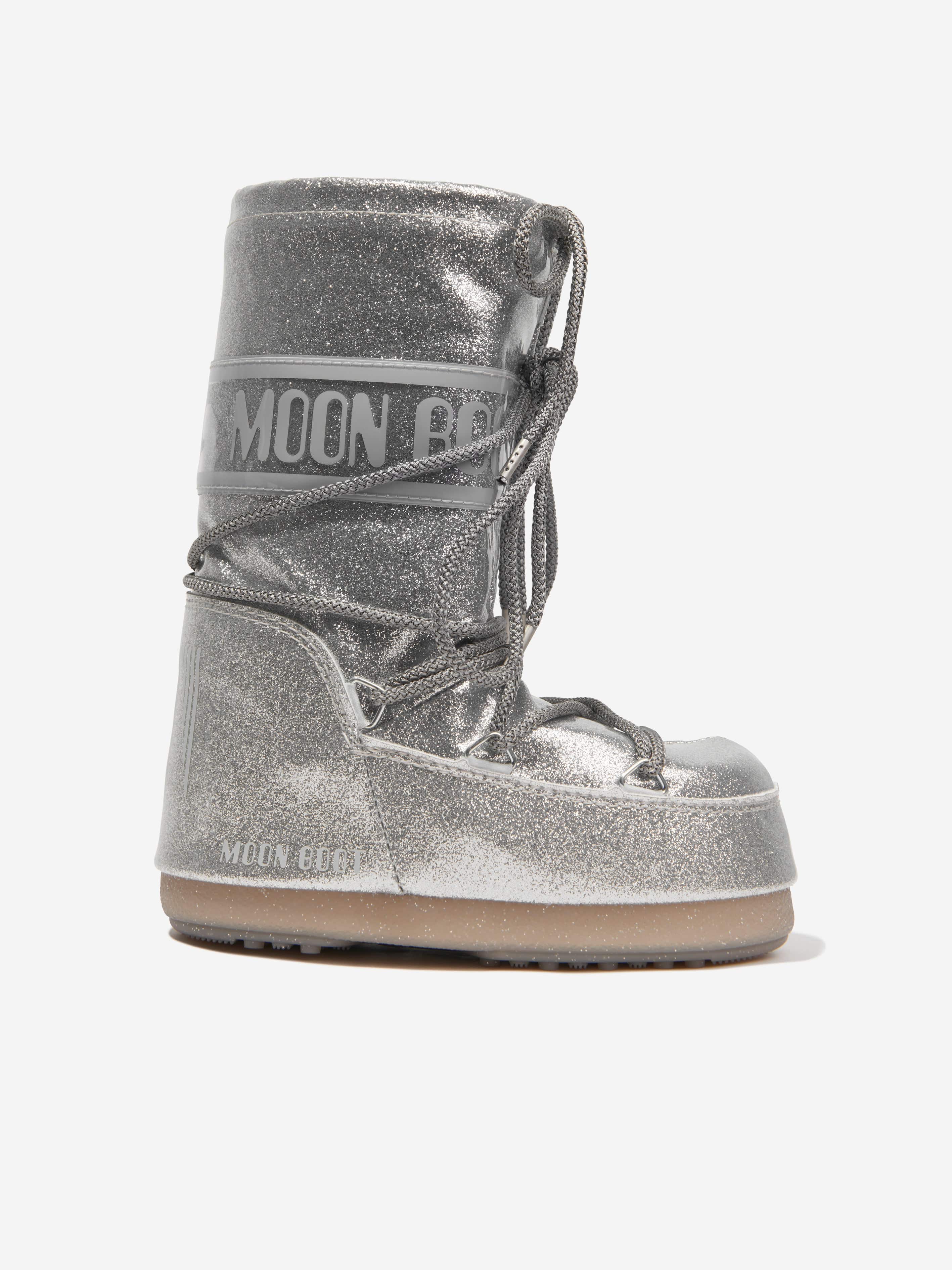 Moon Boot Kids Icon Glitter Snow Boots In Gold