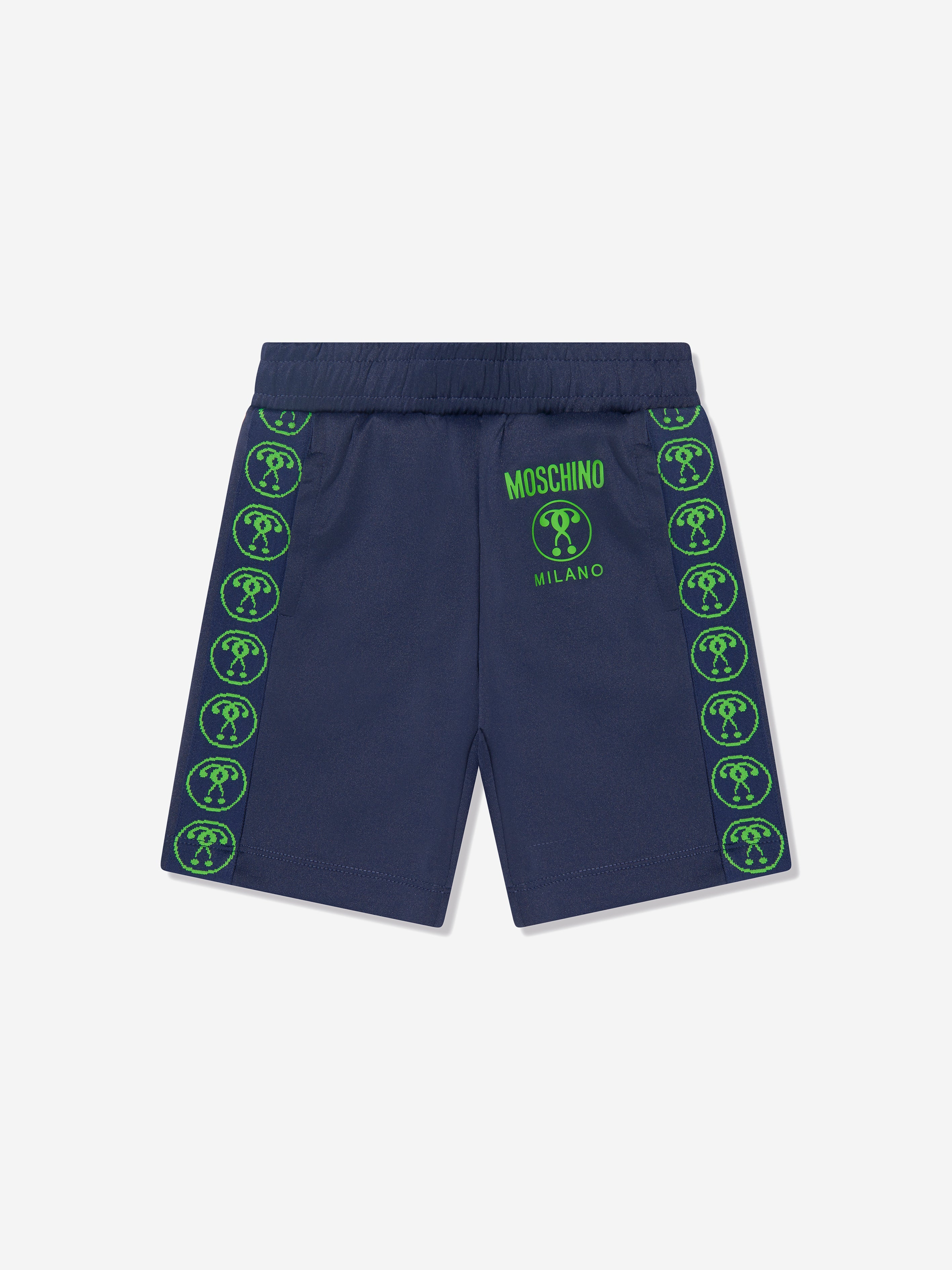 Moschino Kids' Boys Milano Logo Bermuda Shorts In Blue