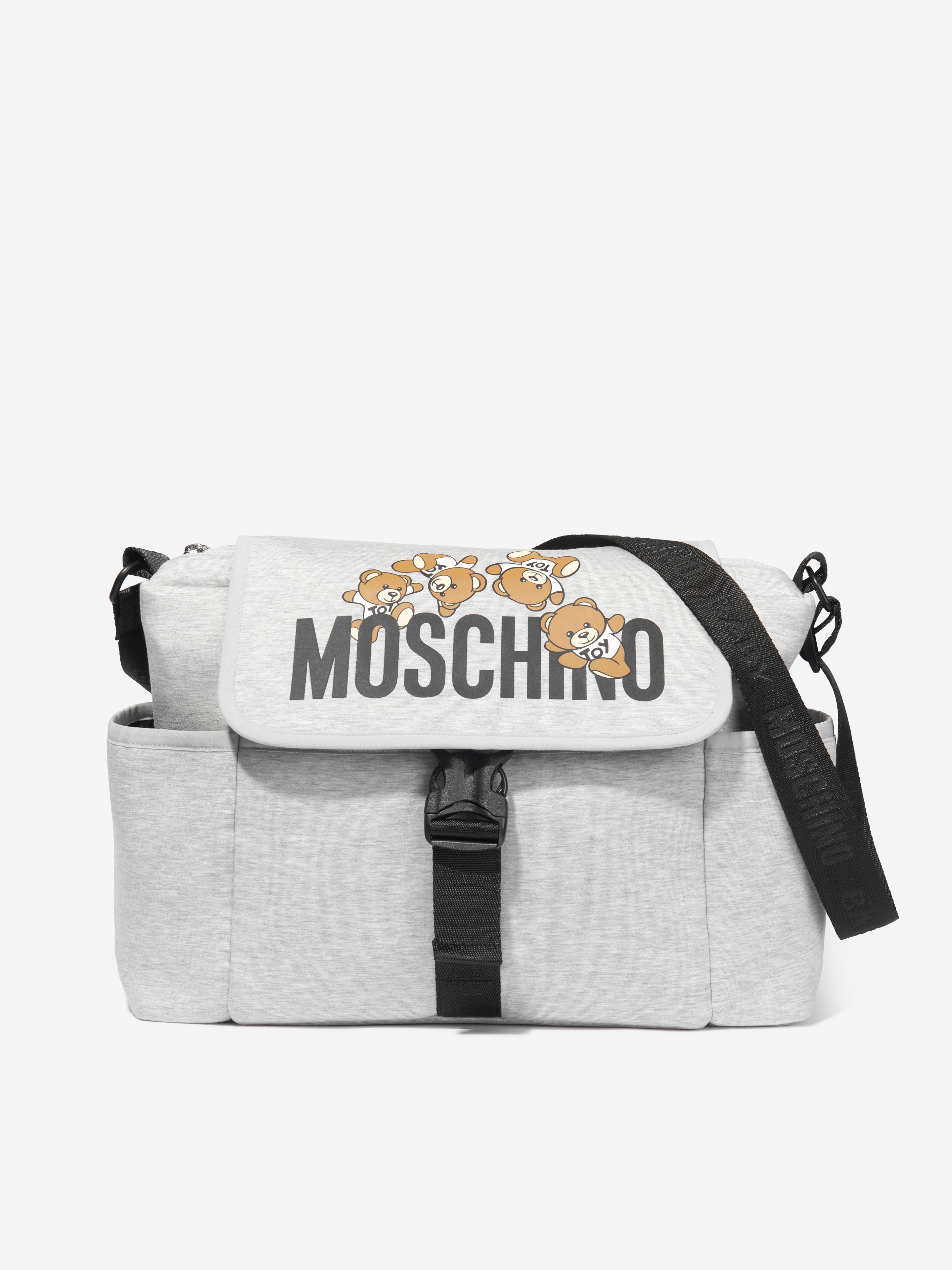 Moschino Baby Teddy Bear Changing Bag In Grey