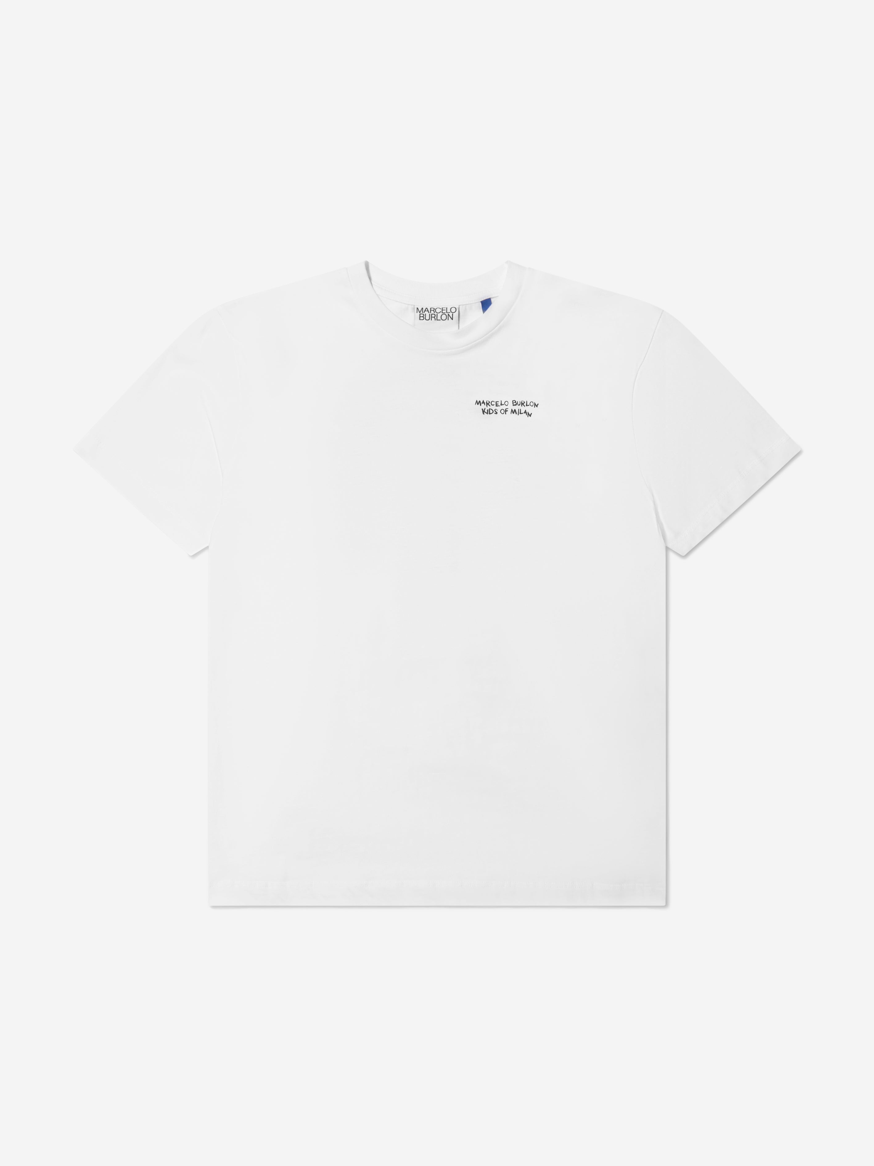 Marcelo Burlon County Of Milan Kids' Boys Cotton Short Sleeve Logo T-shirt 12 Yrs White