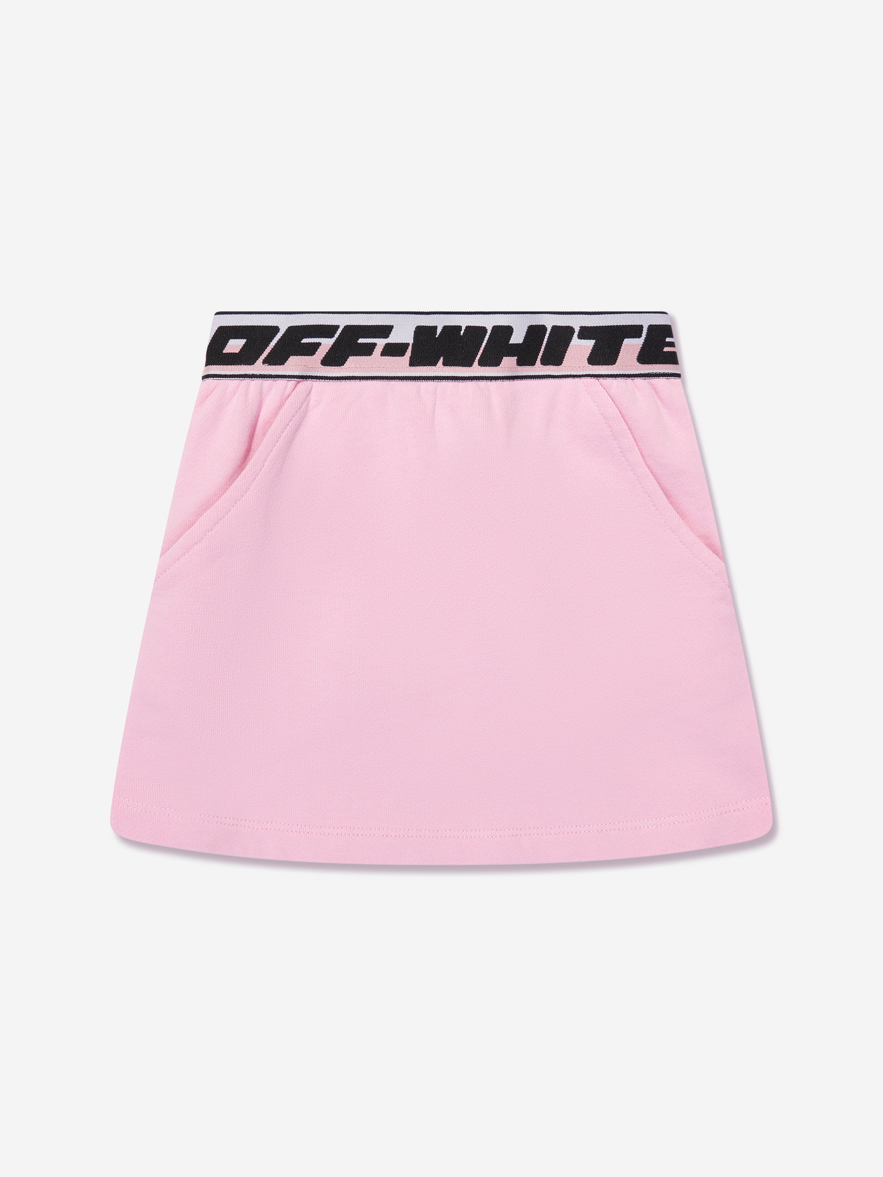 Off-white Kids' Girls Logo Industrial Sweat Skirt In Pink