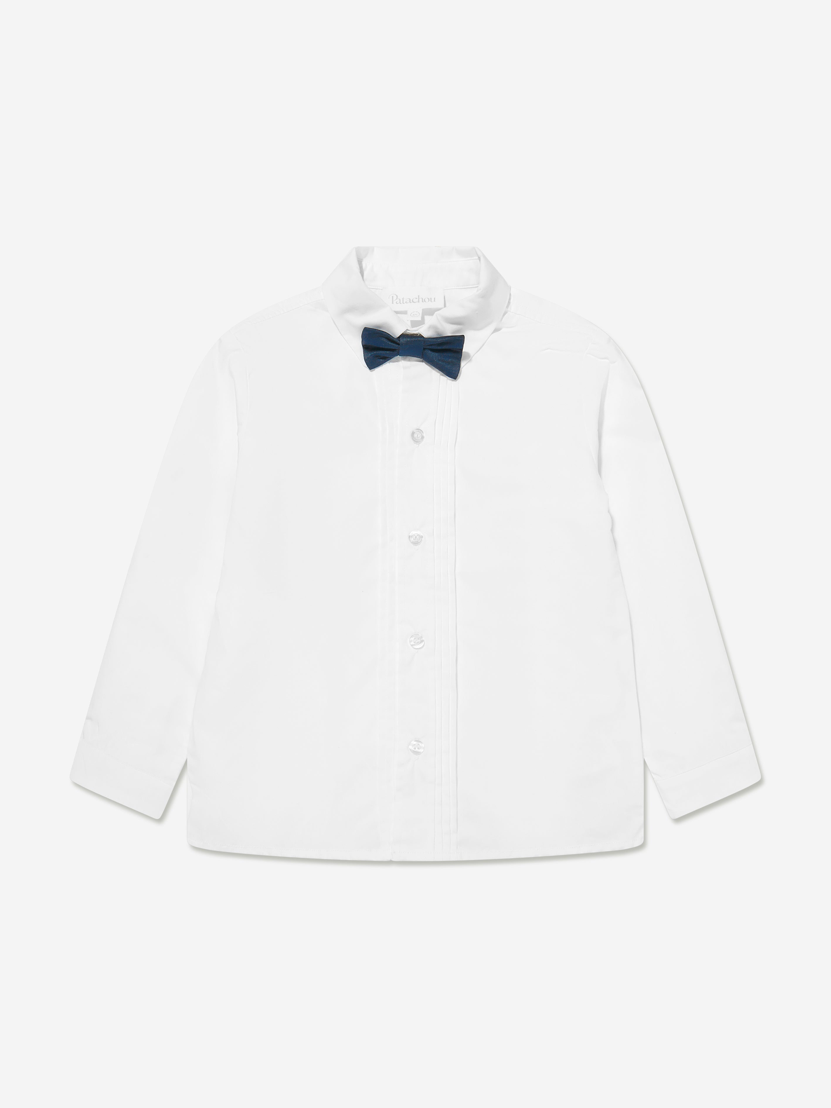 Patachou Babies' Boys Shirt With Bow Tie In Blue