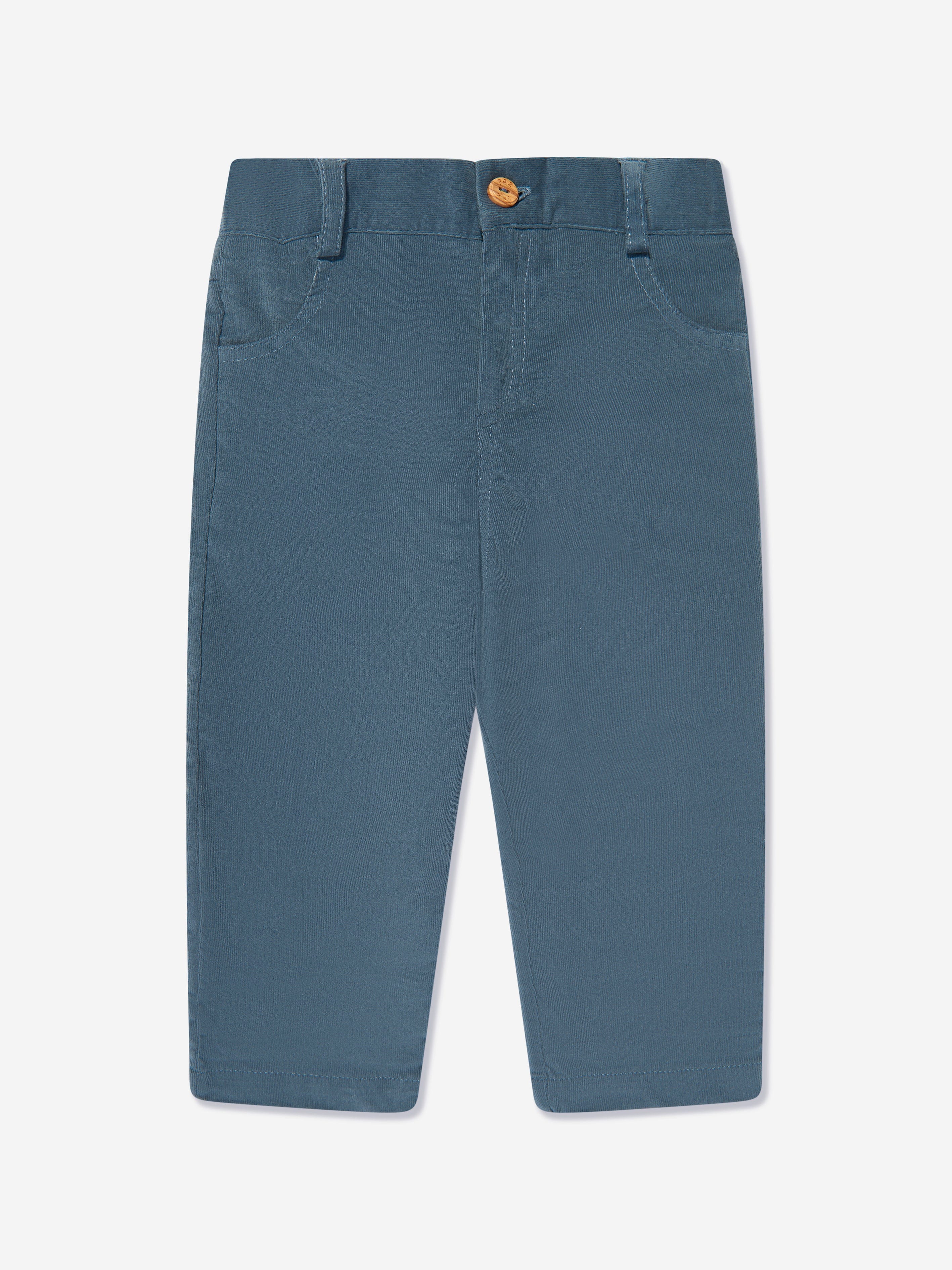 Paz Rodriguez Babies' Boys Cotton Trousers In Blue