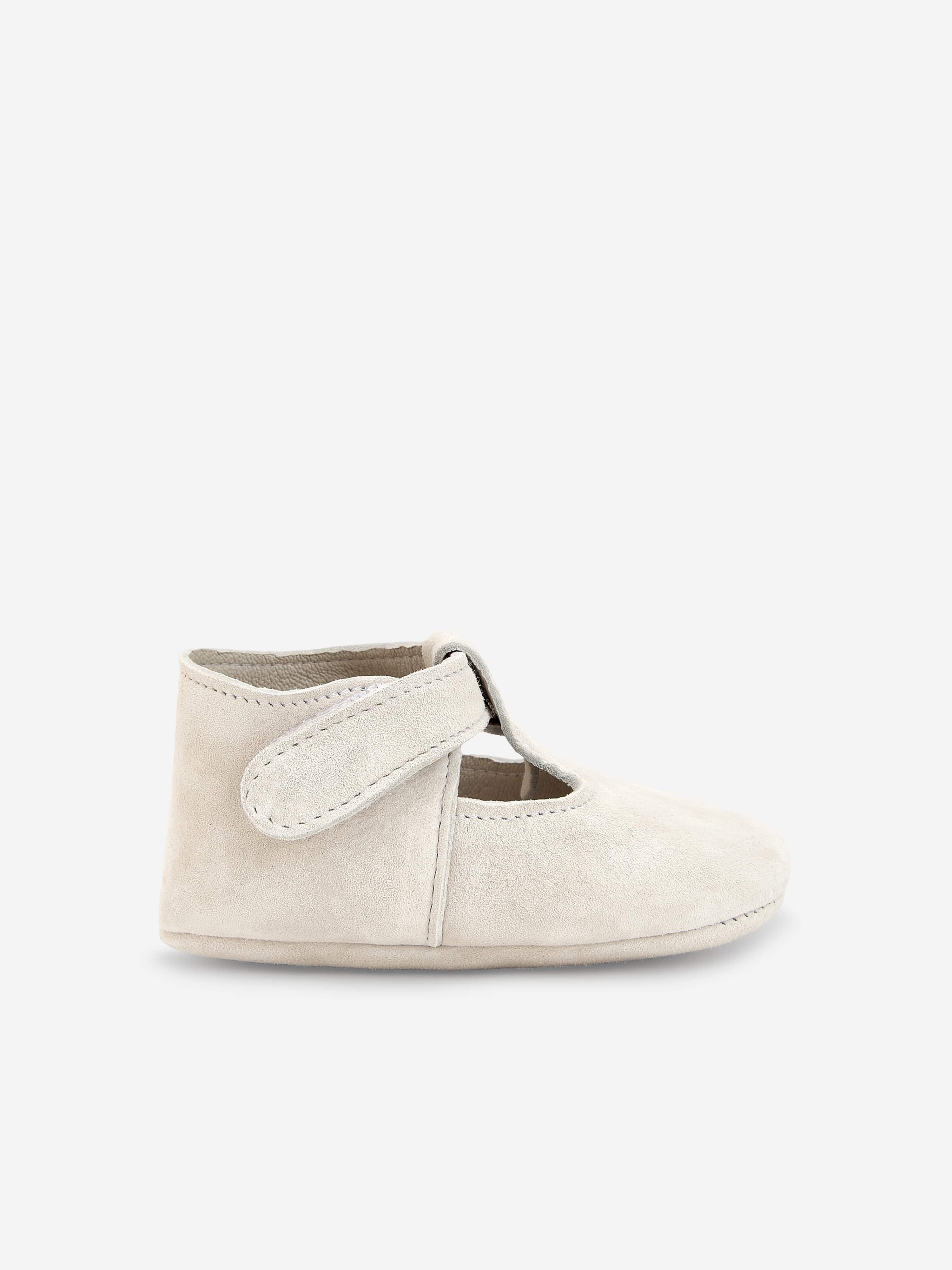 Paz Rodriguez Baby Suede Pre-walkers In Gray