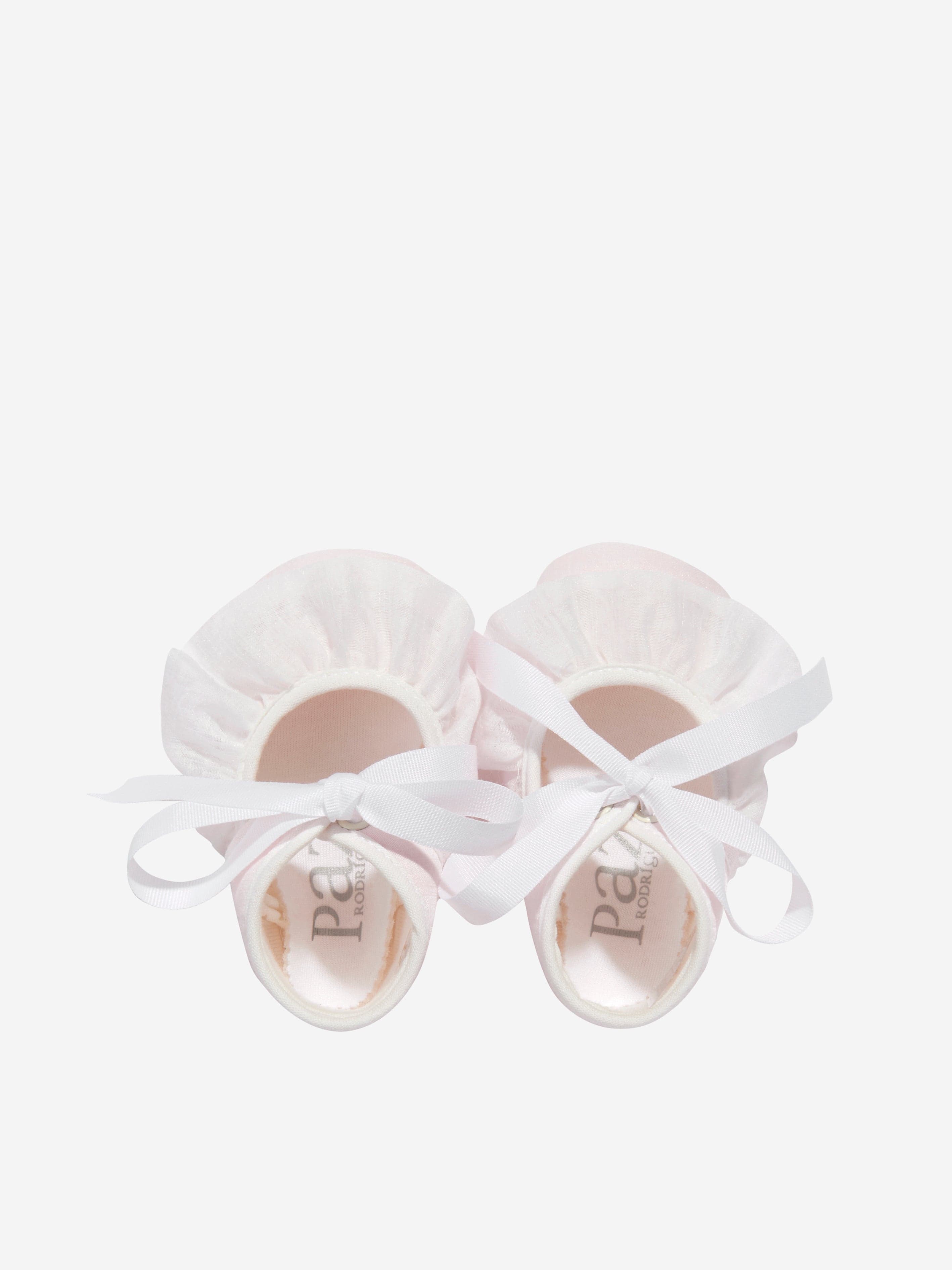 Paz Rodriguez Baby Girls Ruffle Pre-walker Shoes In Pink