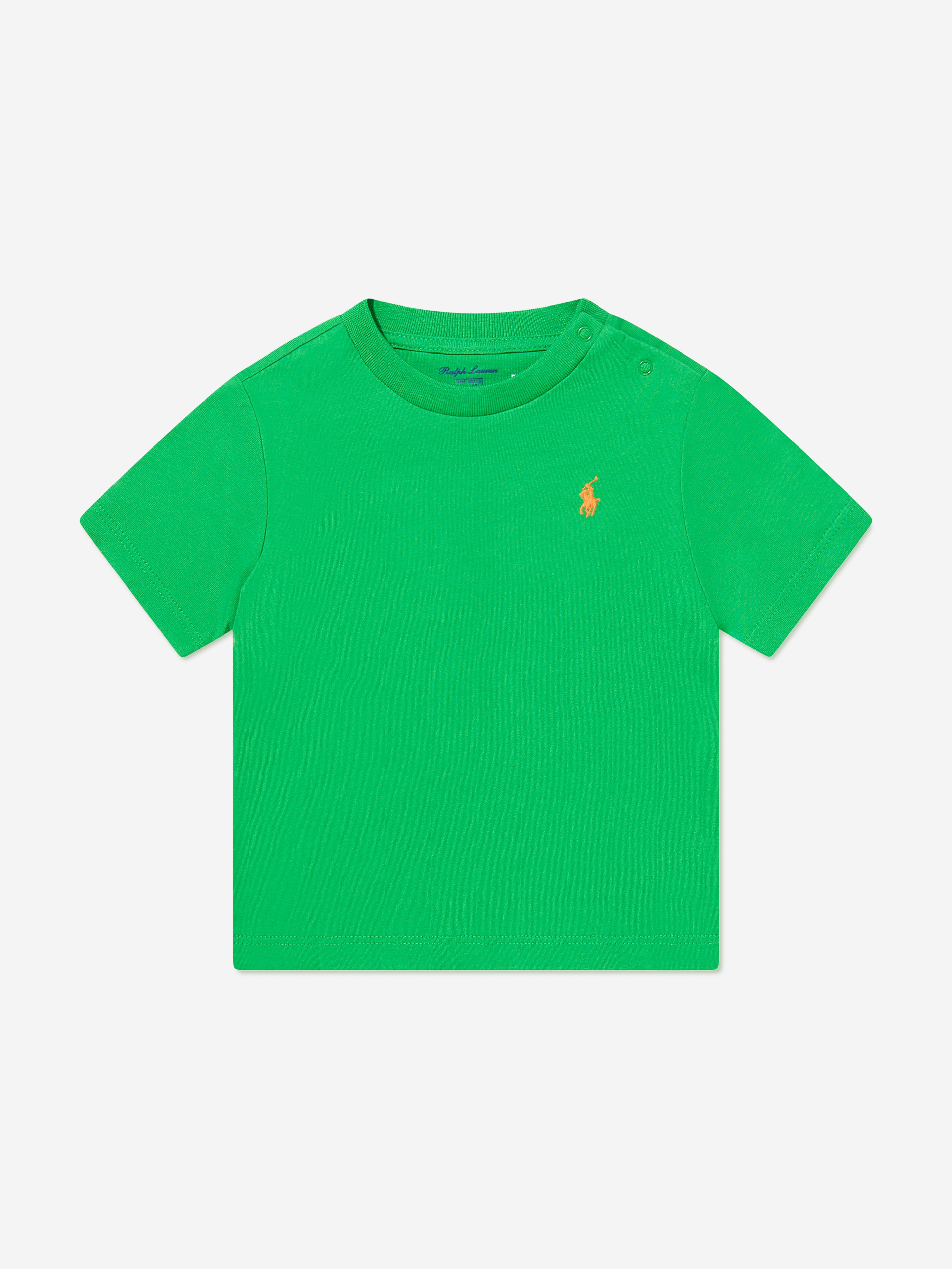 Ralph Lauren Baby Boys Logo T-shirt In Green