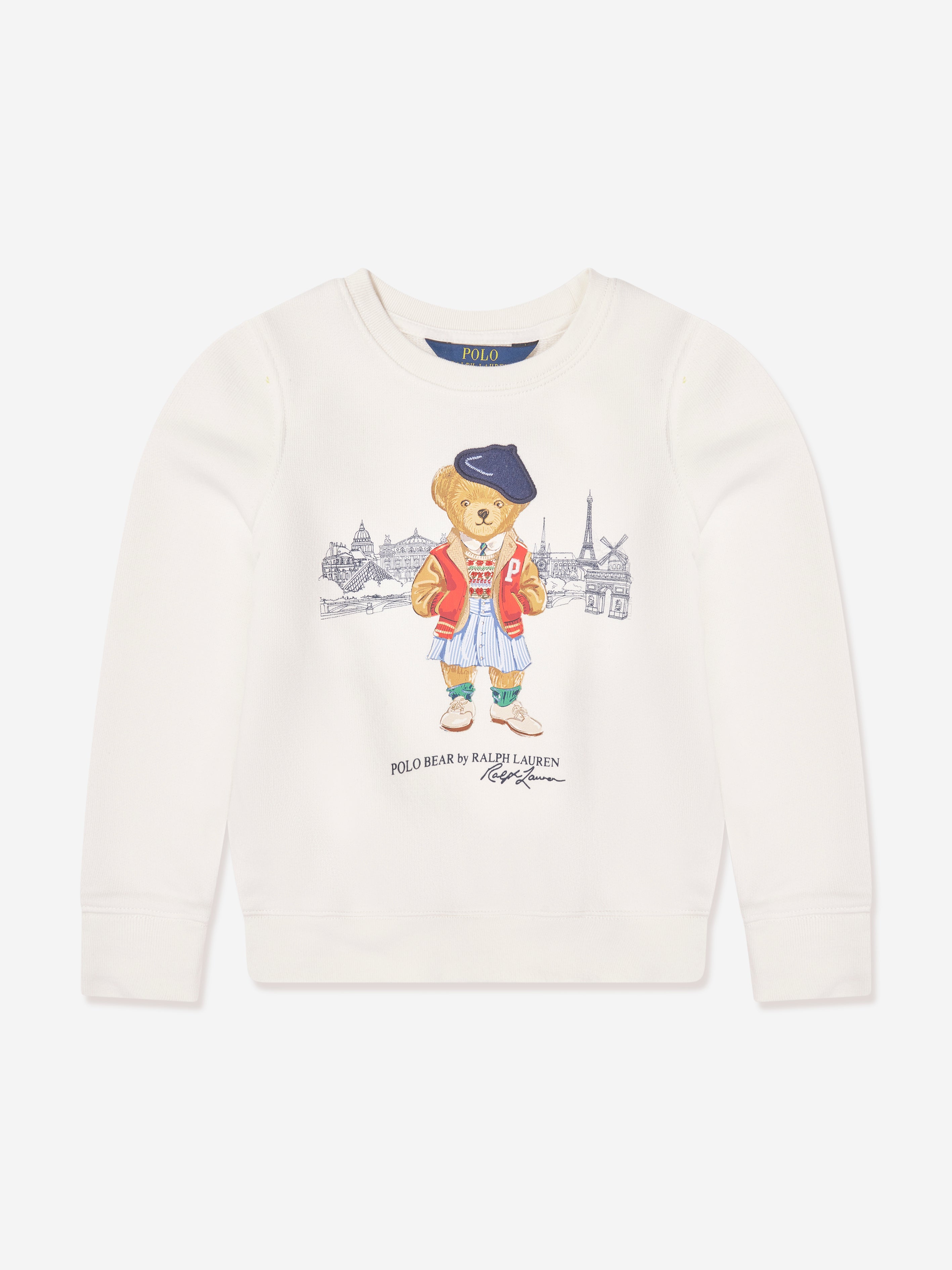 Ralph Lauren Kids' Girls Bear Sweatshirt In White
