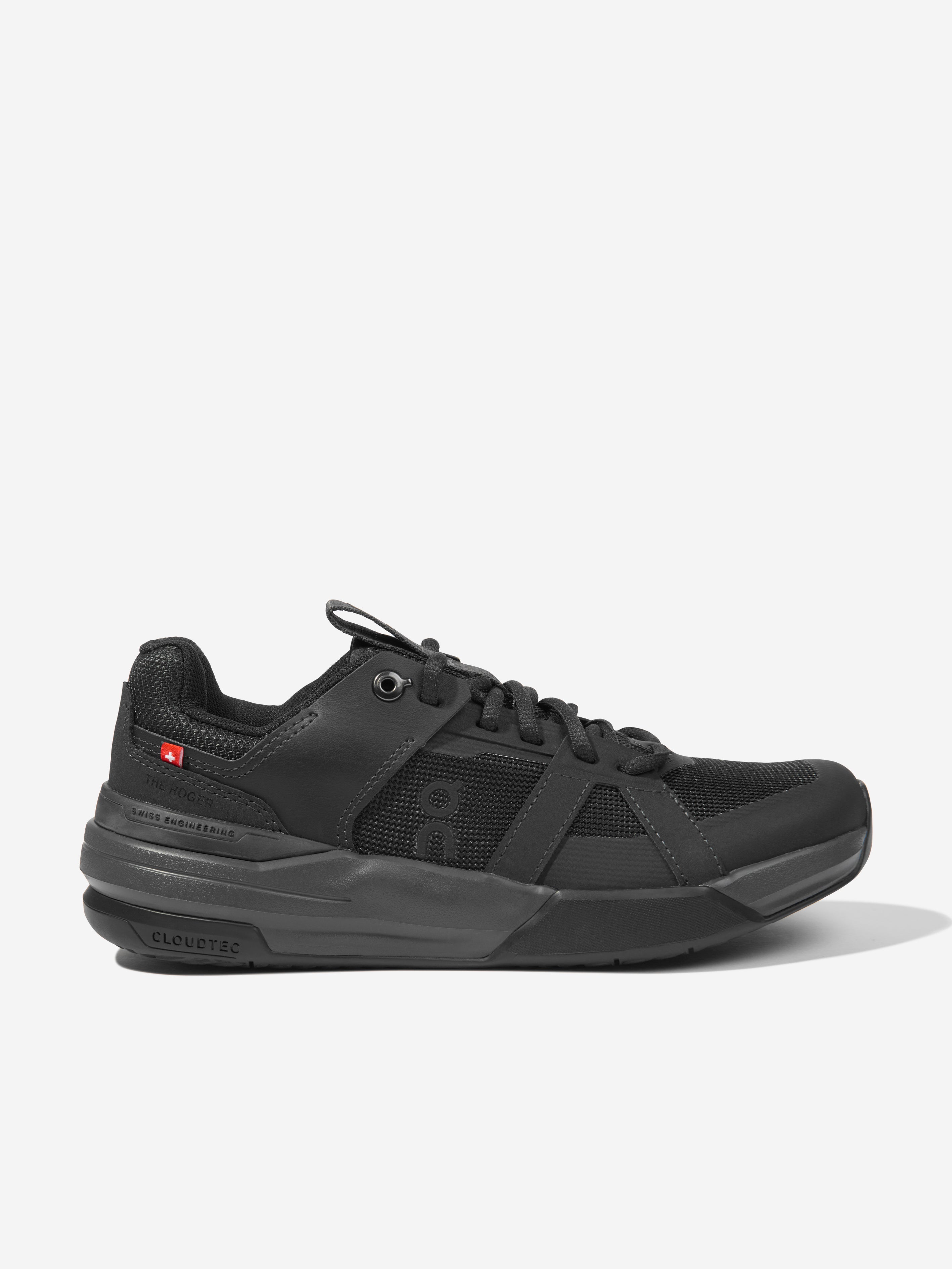 On Running Kids The Roger Ch Pro Youth Trainers In Black