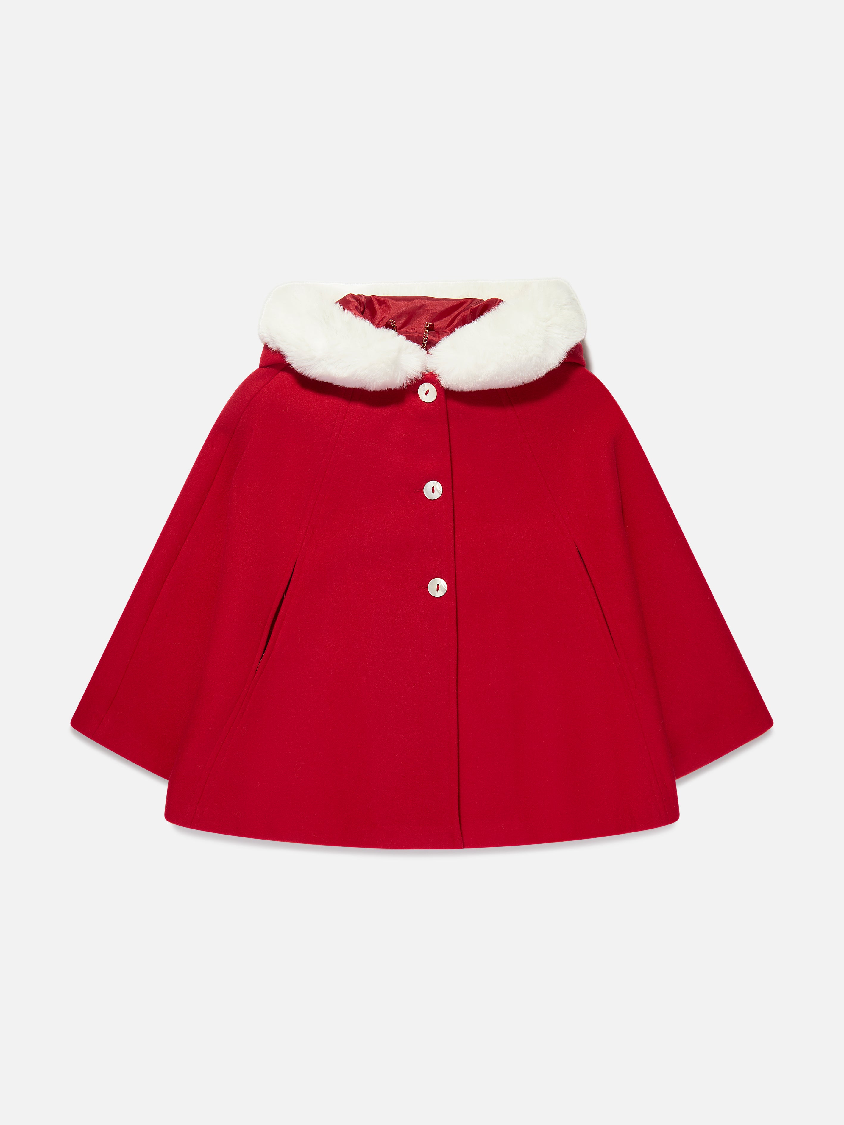 Sarah Louise Babies' Girls Cape In Red