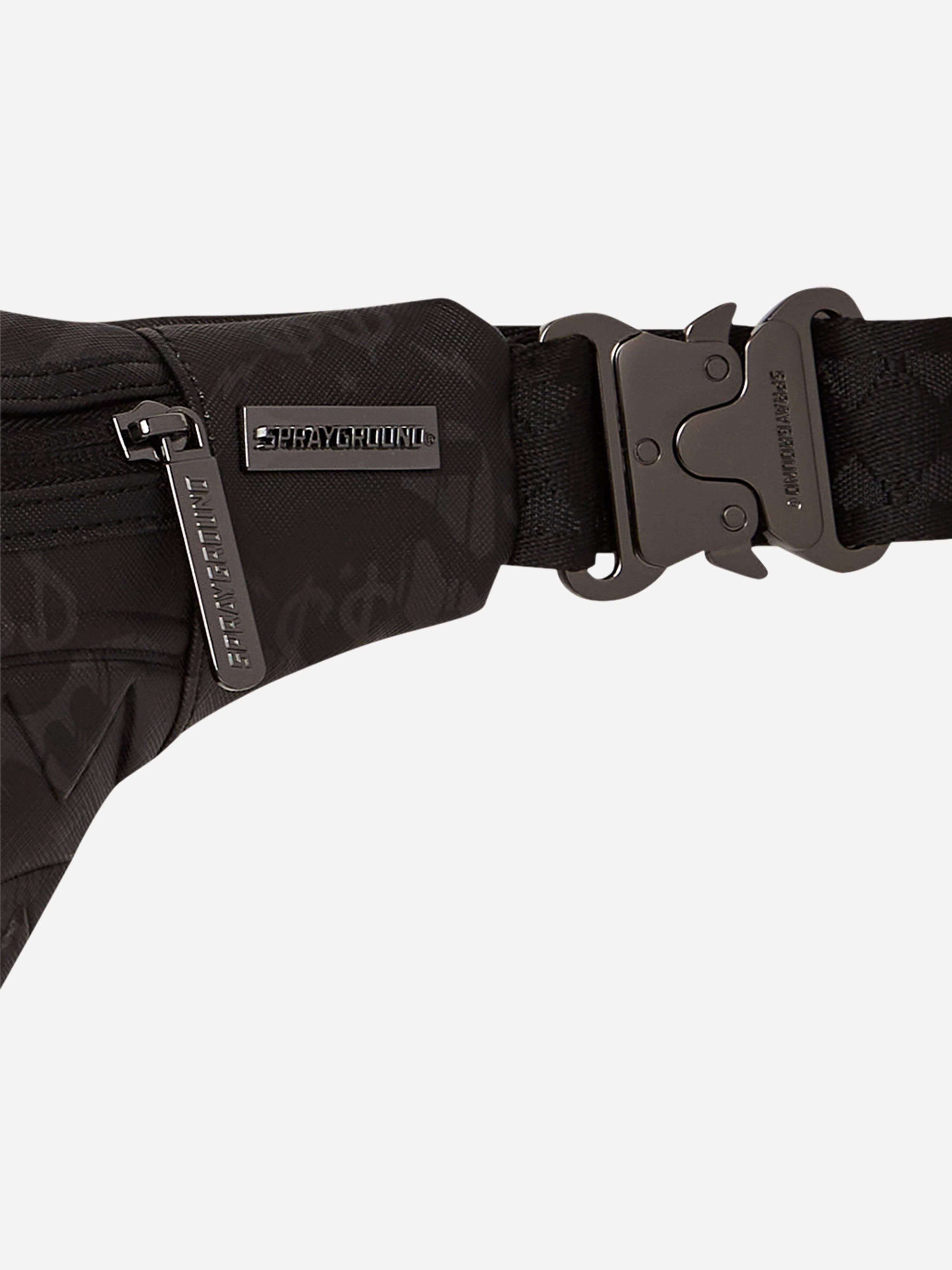 Sprayground Kids 3am Check Belt Bag In Black