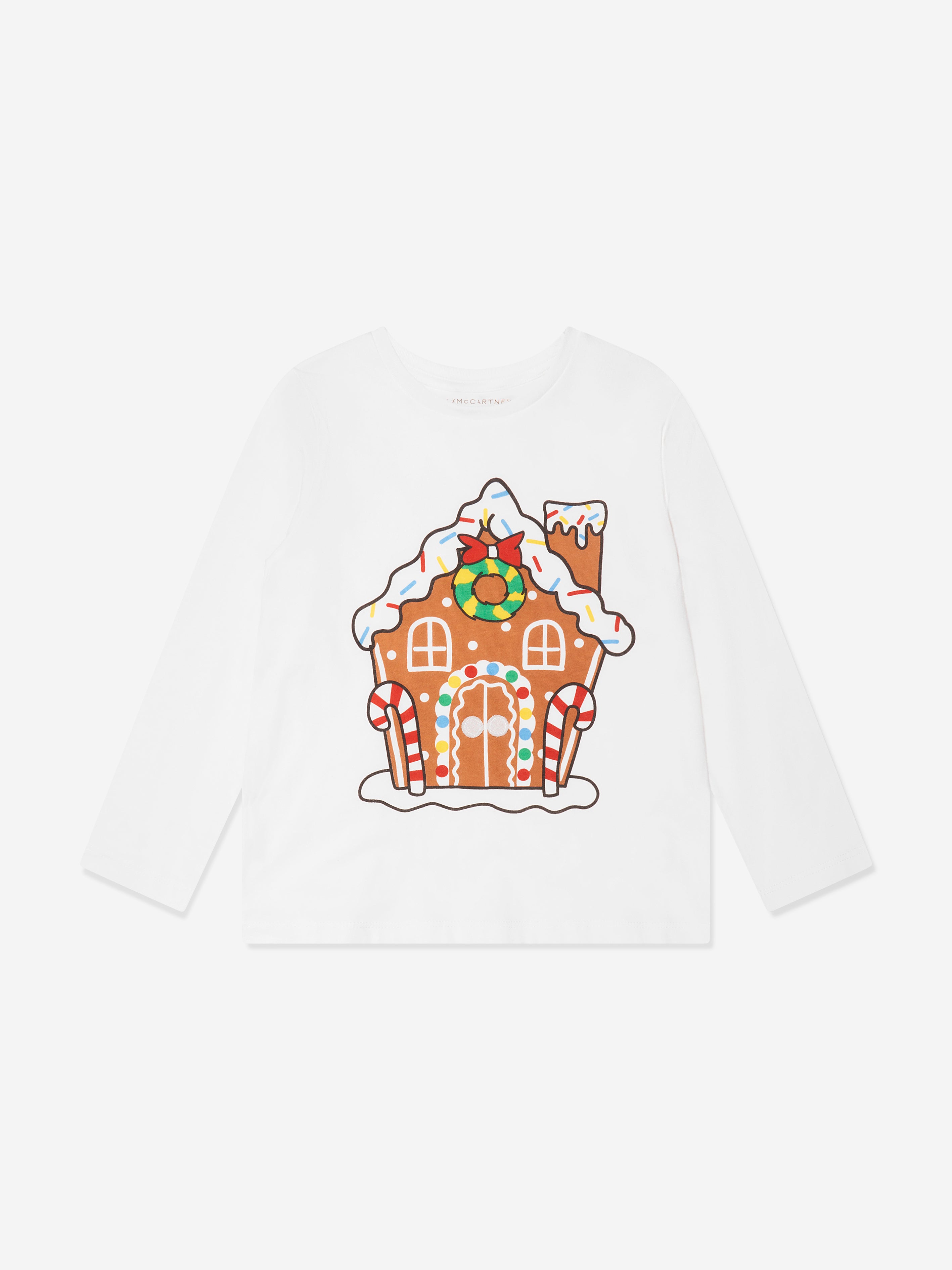 Stella Mccartney Babies' Gingerbread House T-shirt In White