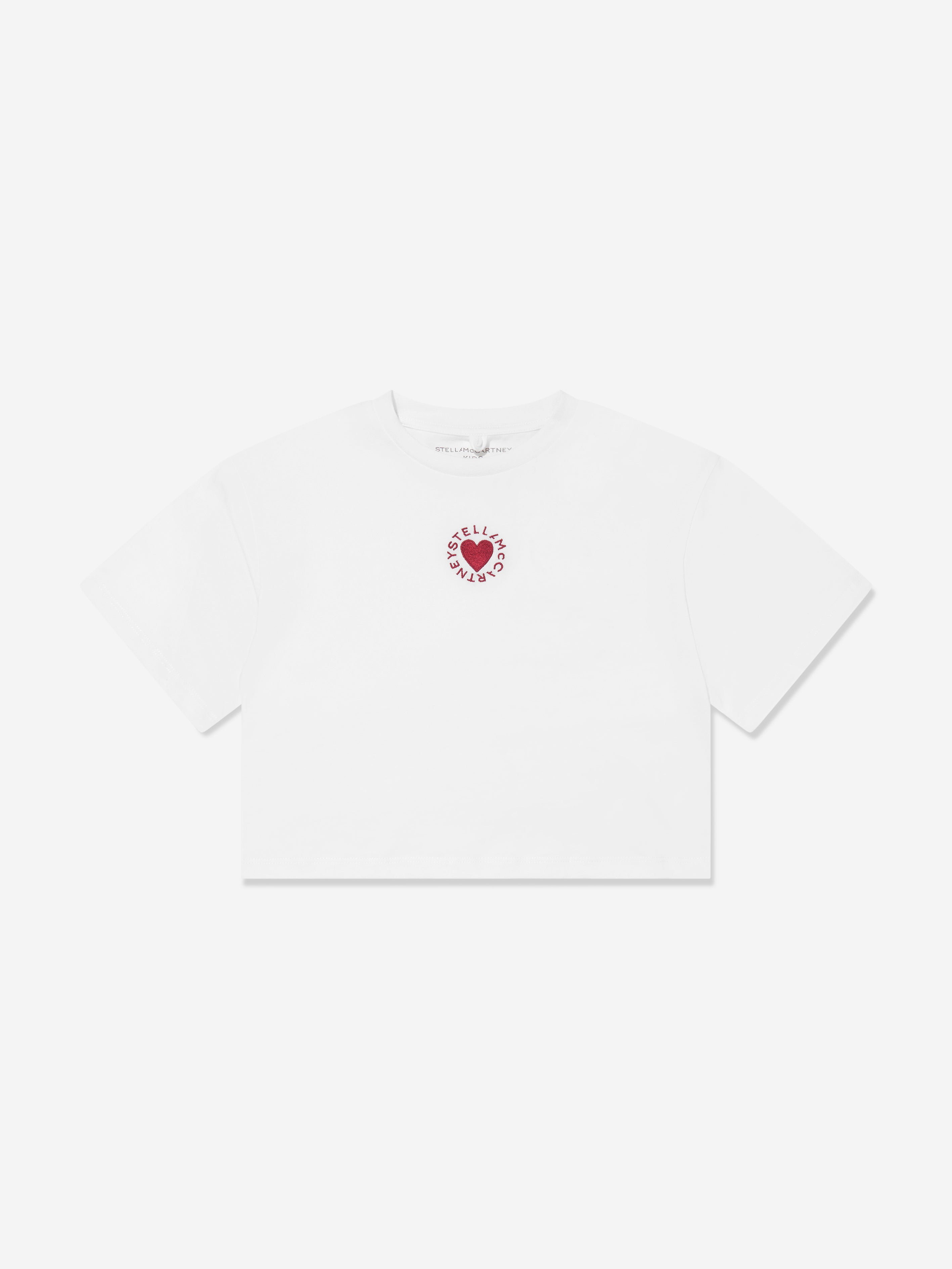 Stella Mccartney Babies' Girls Heart Logo T-shirt In White