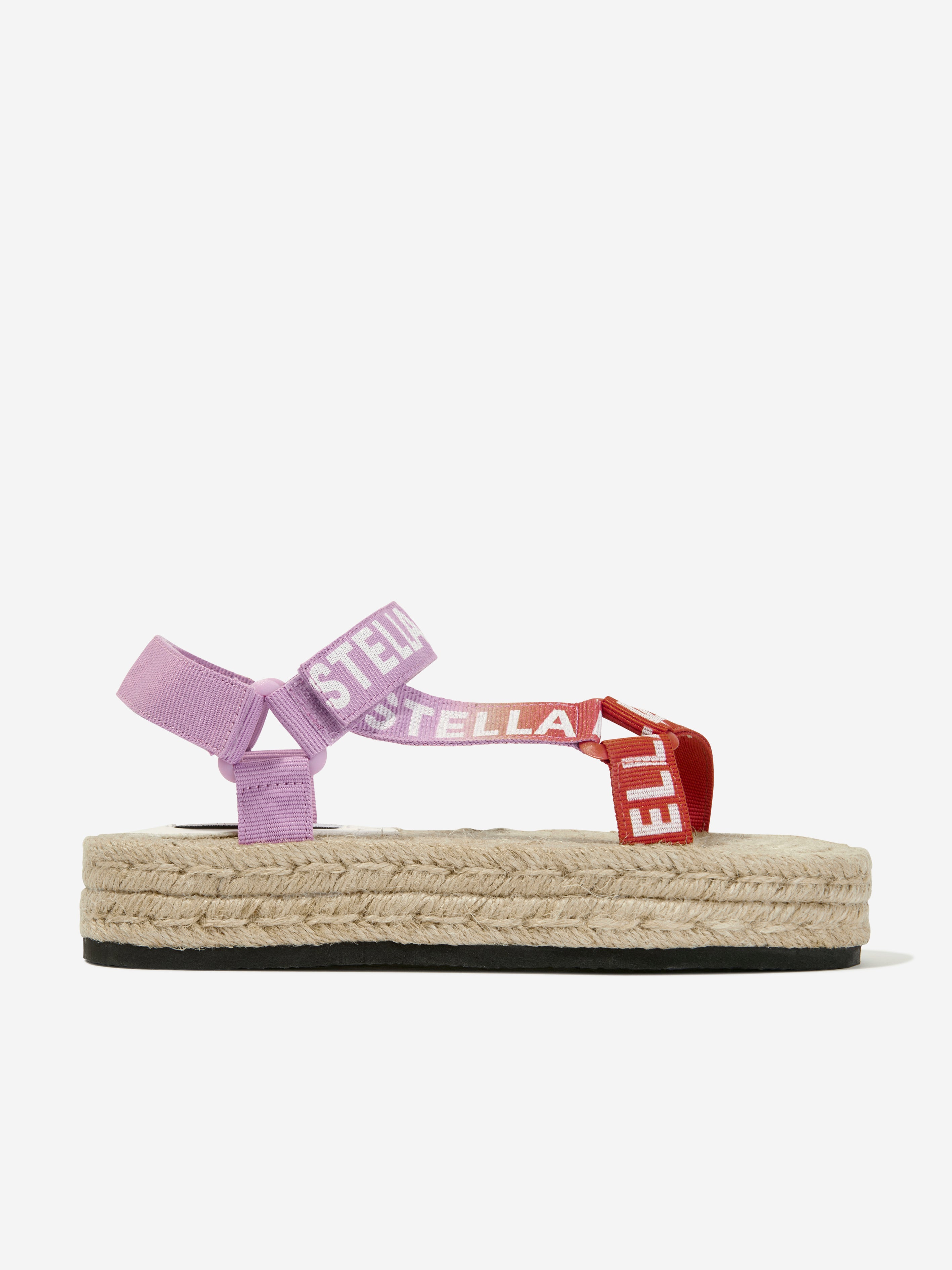 Stella Mccartney Kids' Girls Espadrille Sandals In Multicoloured