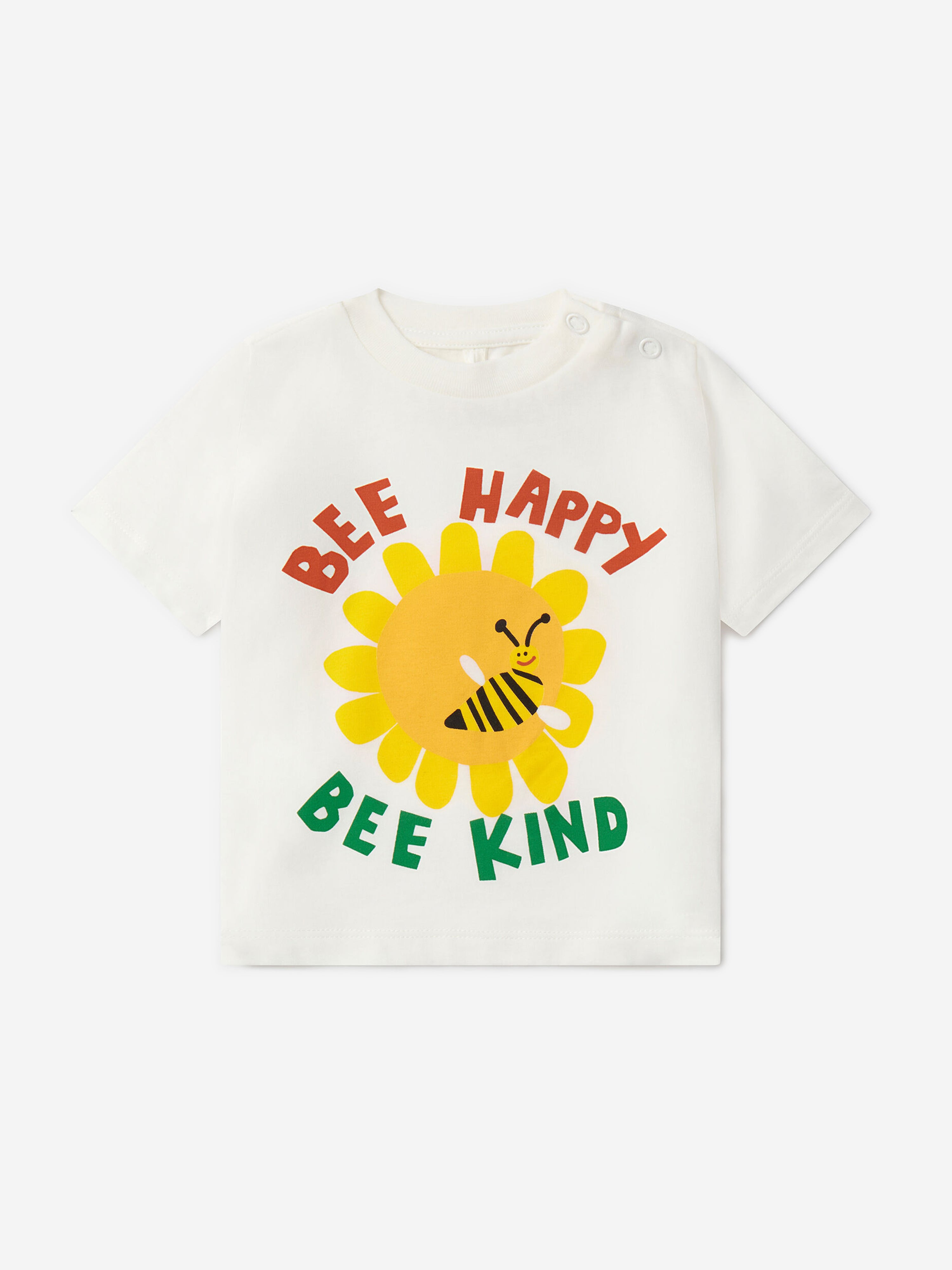 Stella Mccartney Baby Girls Bee Print T-shirt In Ivory