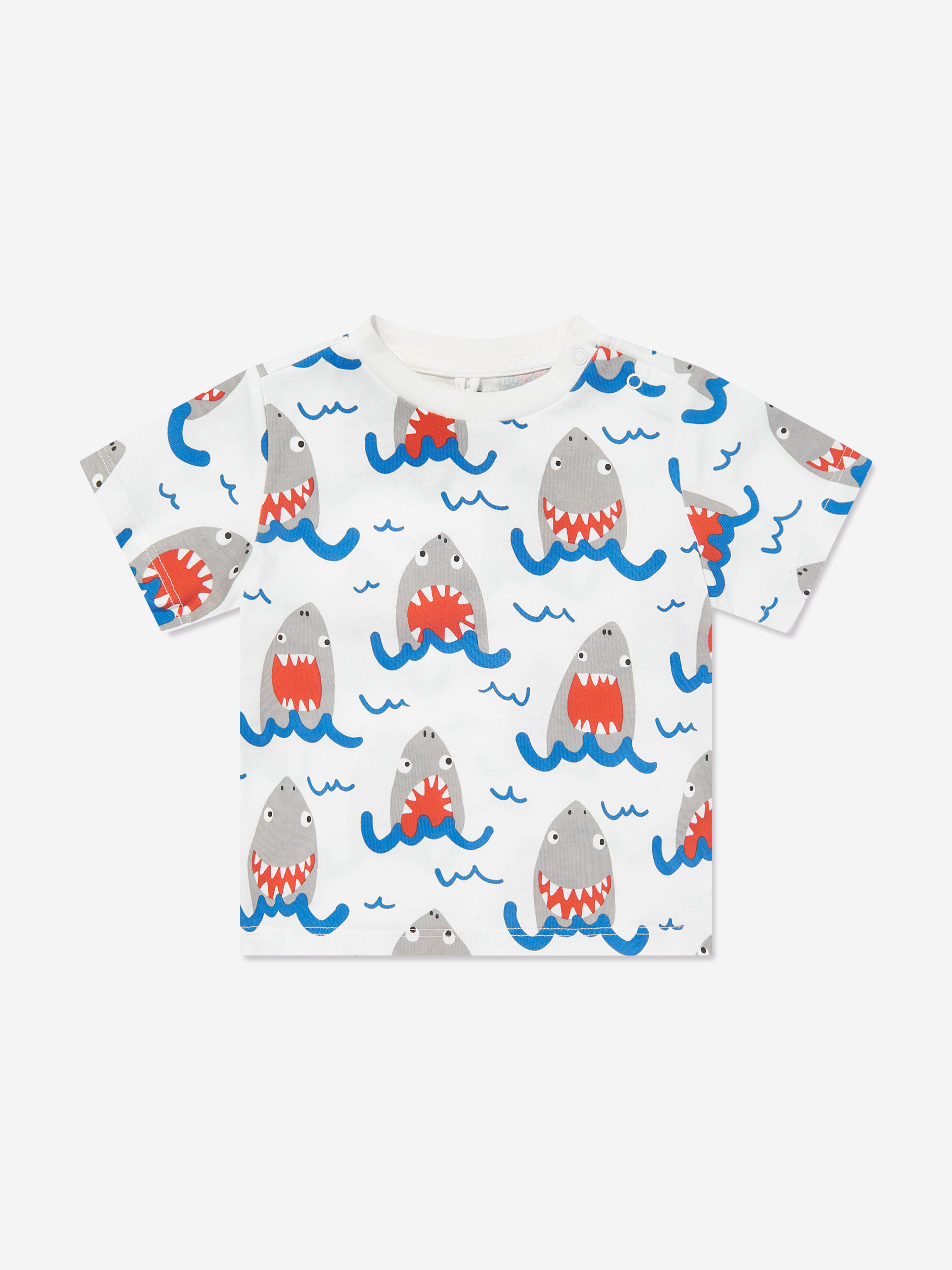 Stella Mccartney Baby Boys Shark T-shirt In Multi