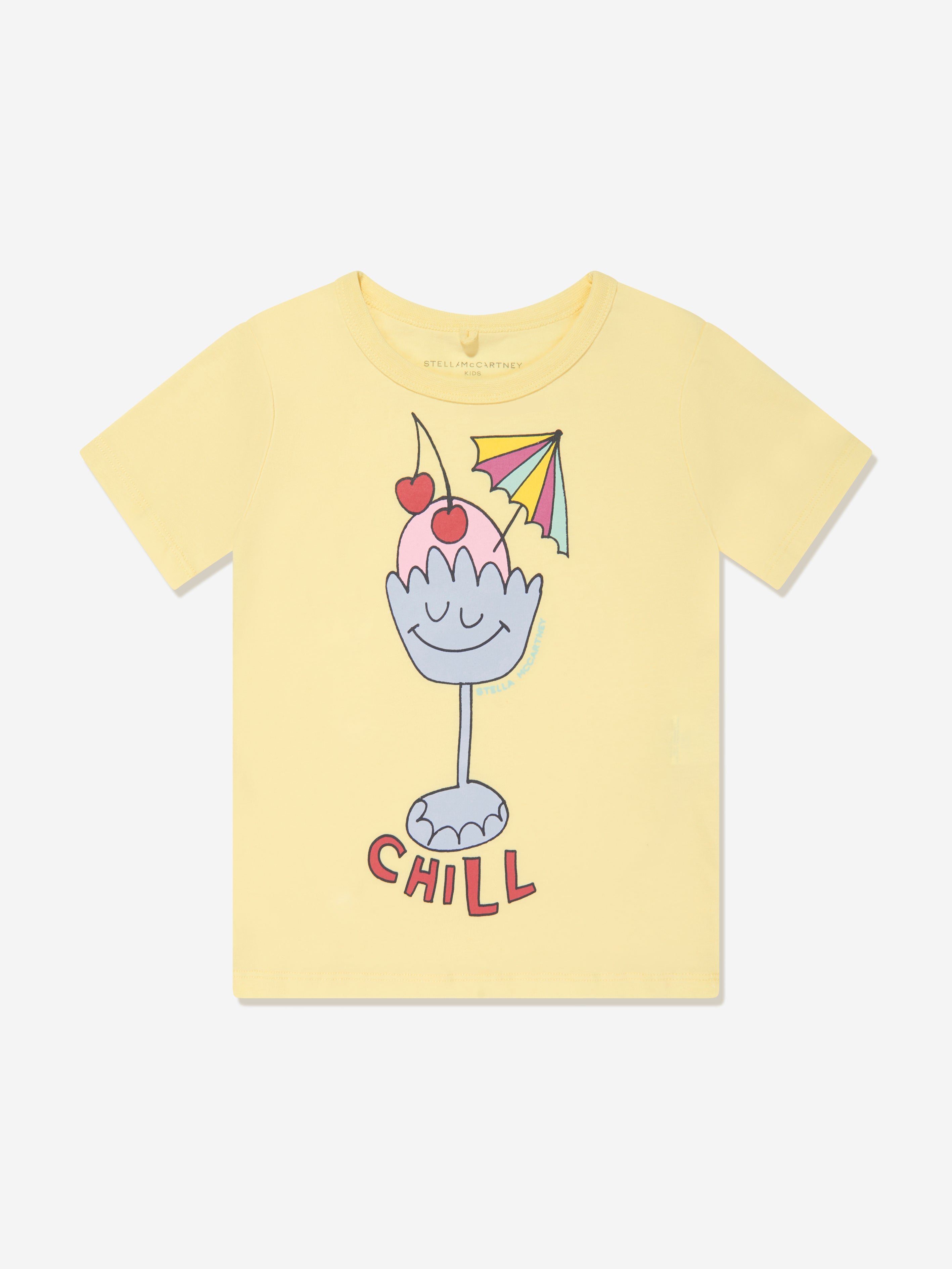 Stella Mccartney Kids' Girls Chill T-shirt In Yellow