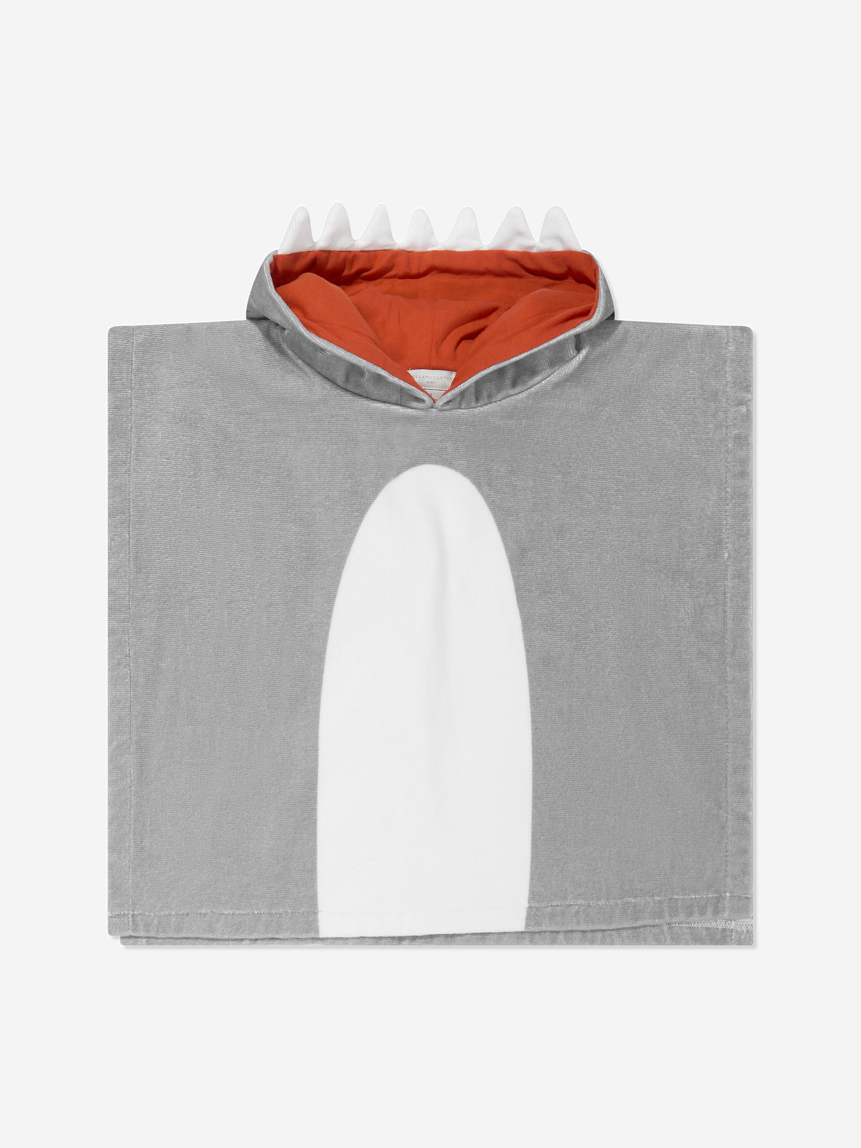 Stella Mccartney Boys Shark Hooded Towel In Blue