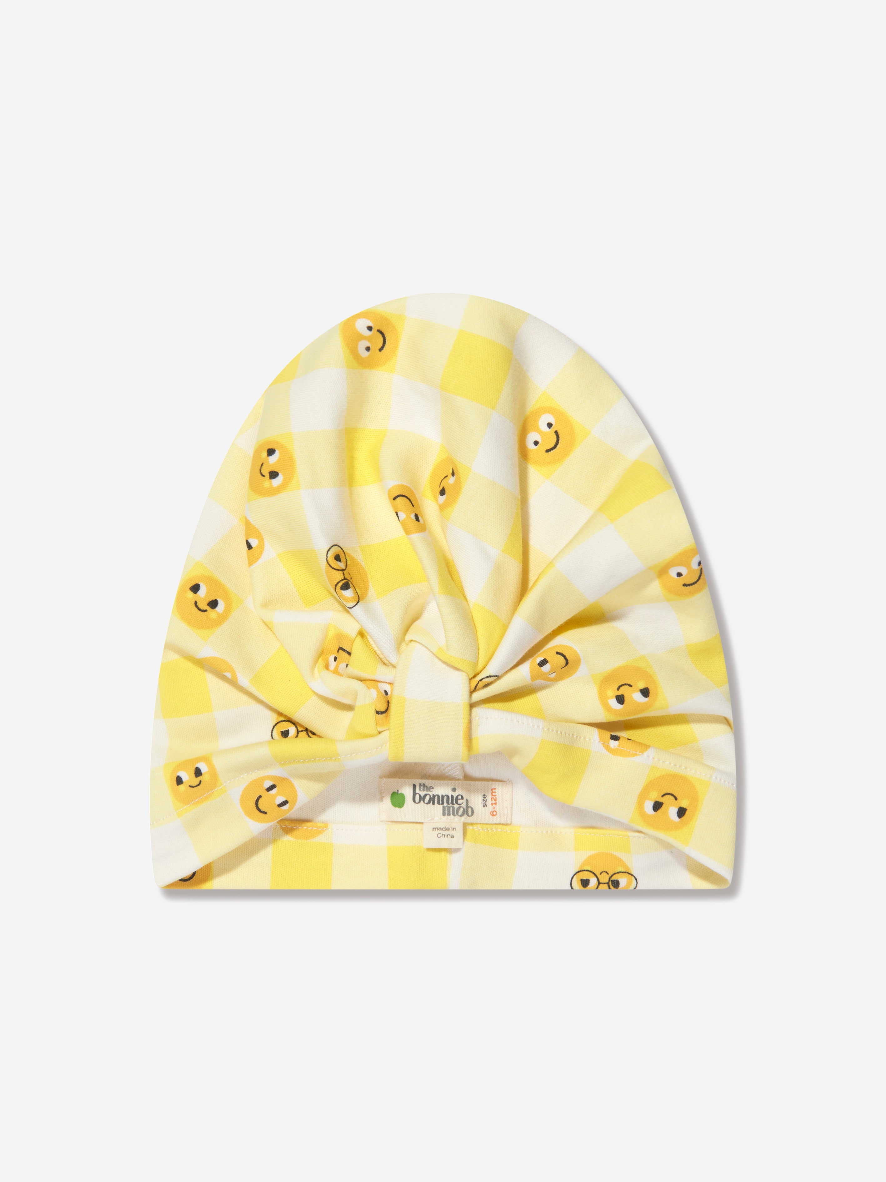 The Bonnie Mob Baby Girls Tiddlywink Turban Hat In Yellow