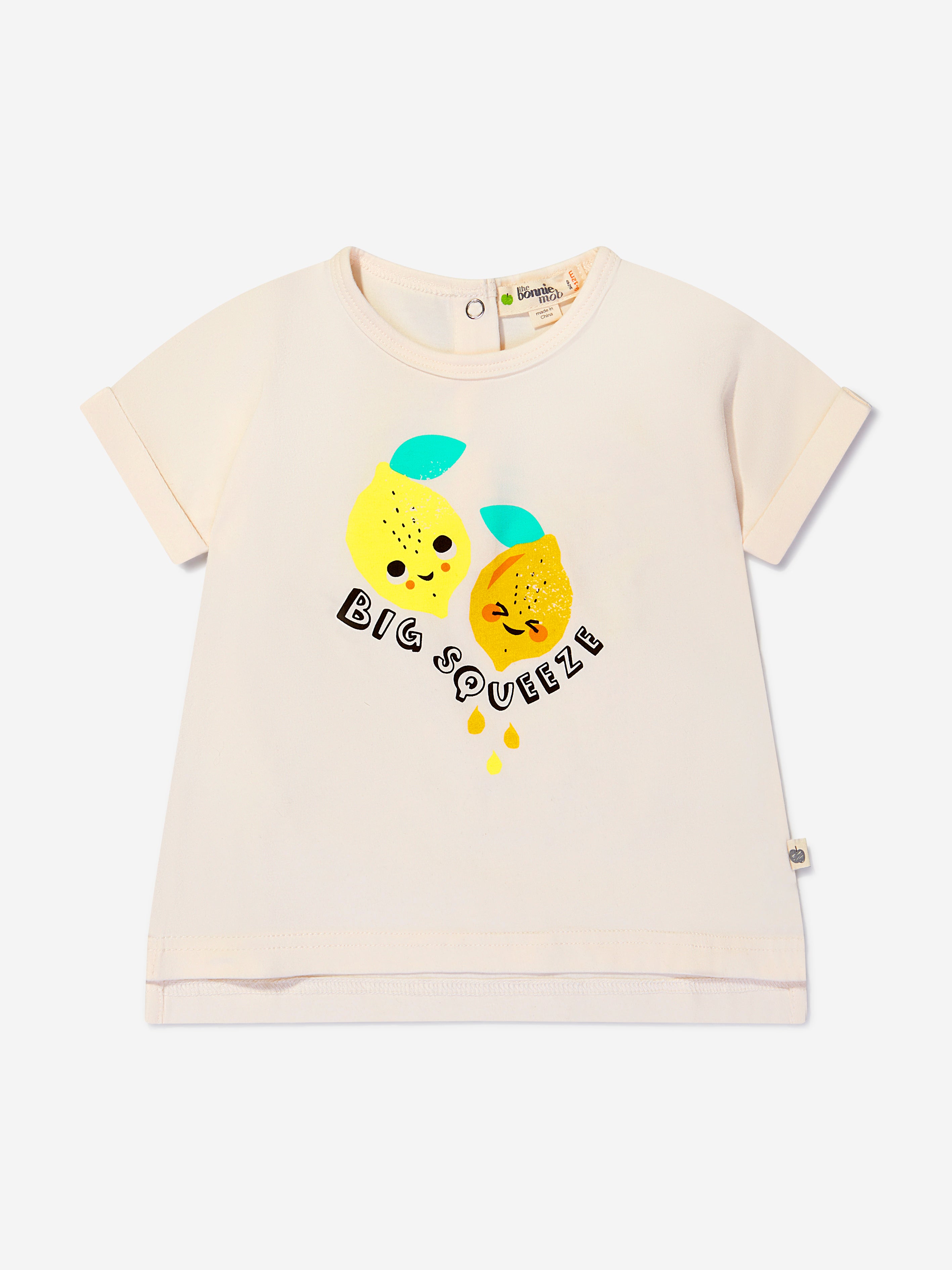 The Bonnie Mob Babies' Unisex Organic Cotton Lemon Print T-shirt 9 - 12 Mths Yellow