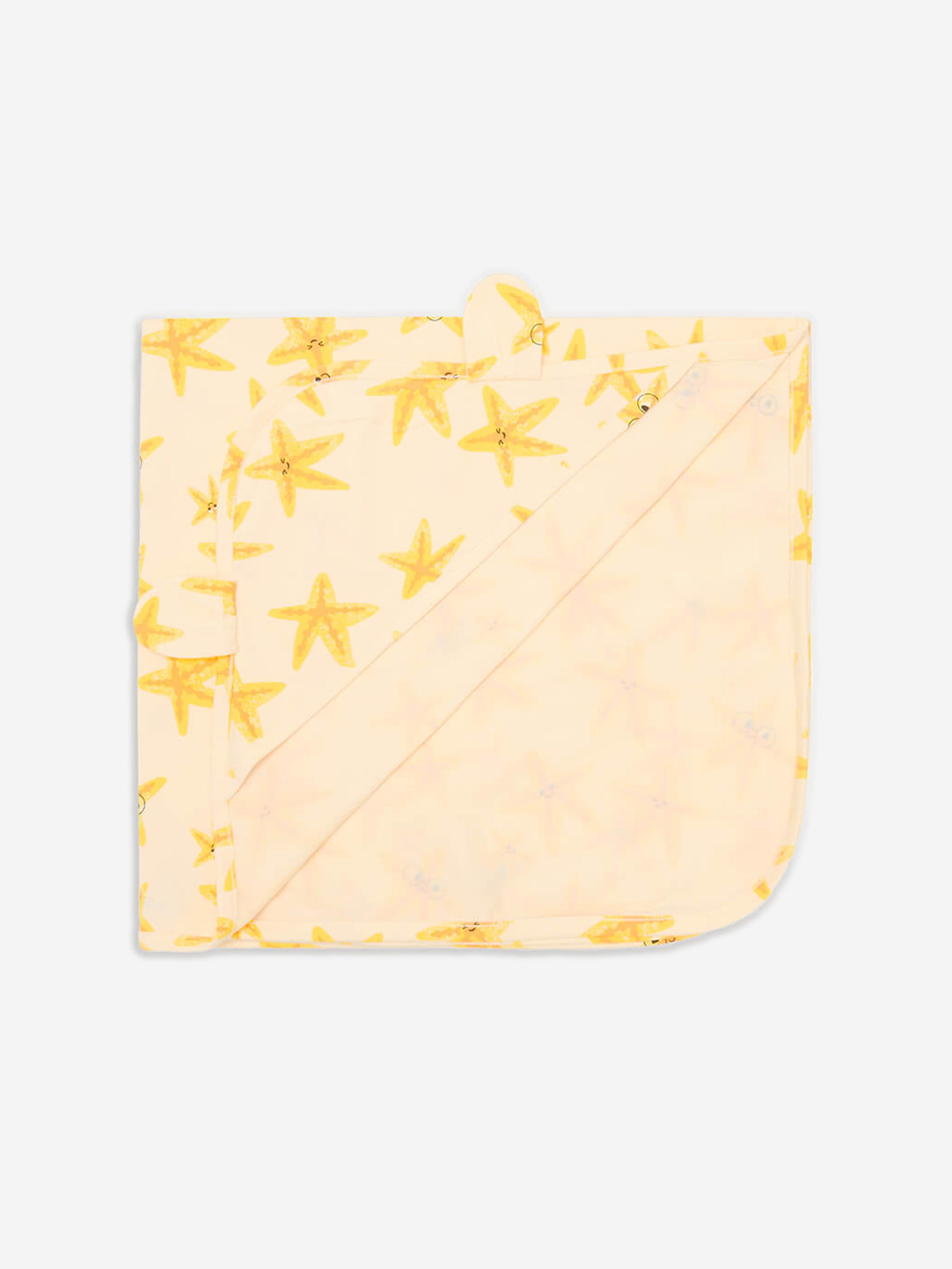 The Bonnie Mob Baby Girls Starfish Shawl In Yellow