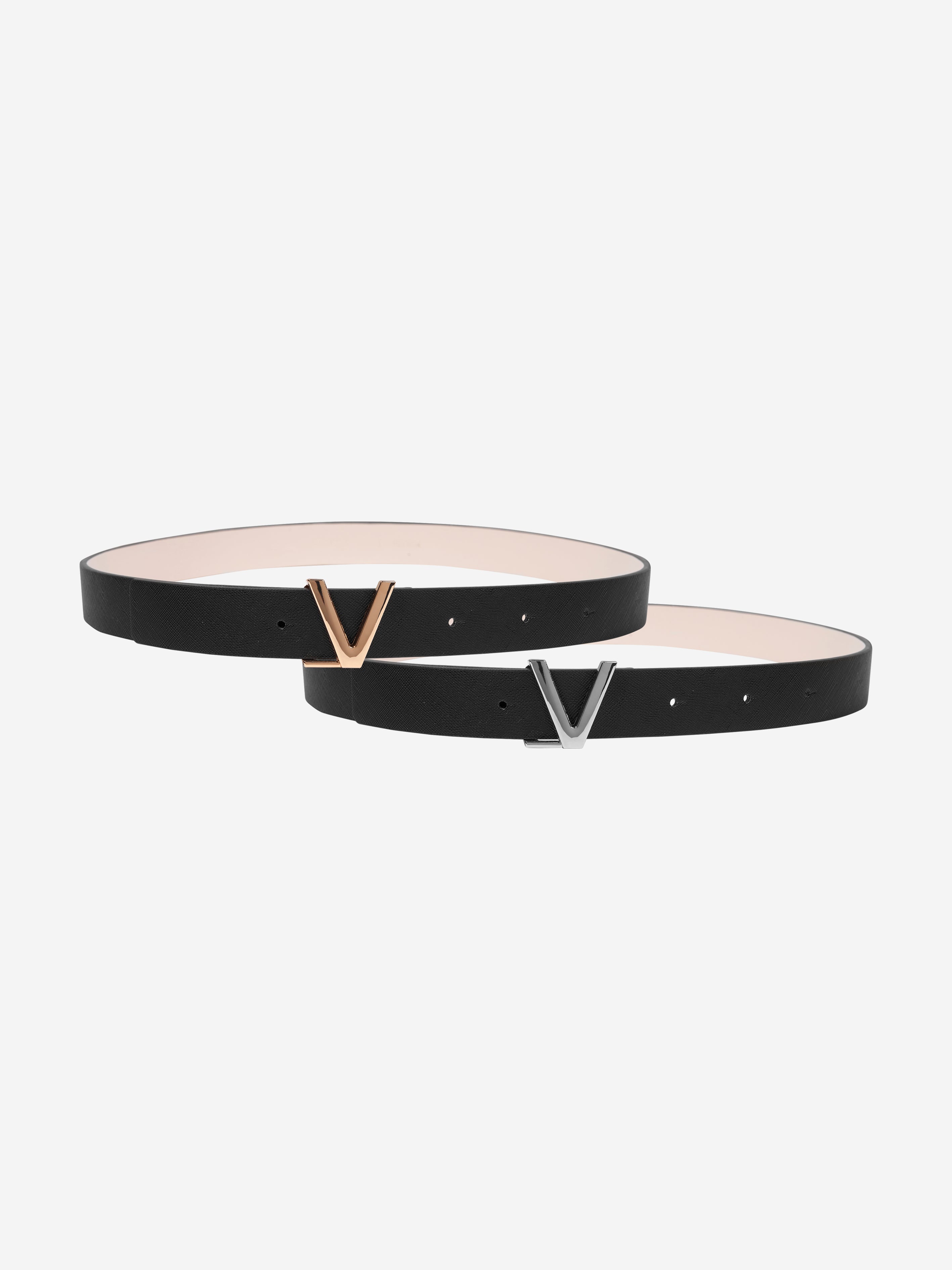 Valentino Garavani Kids' Girls Cannella Belt And Buckles In Black