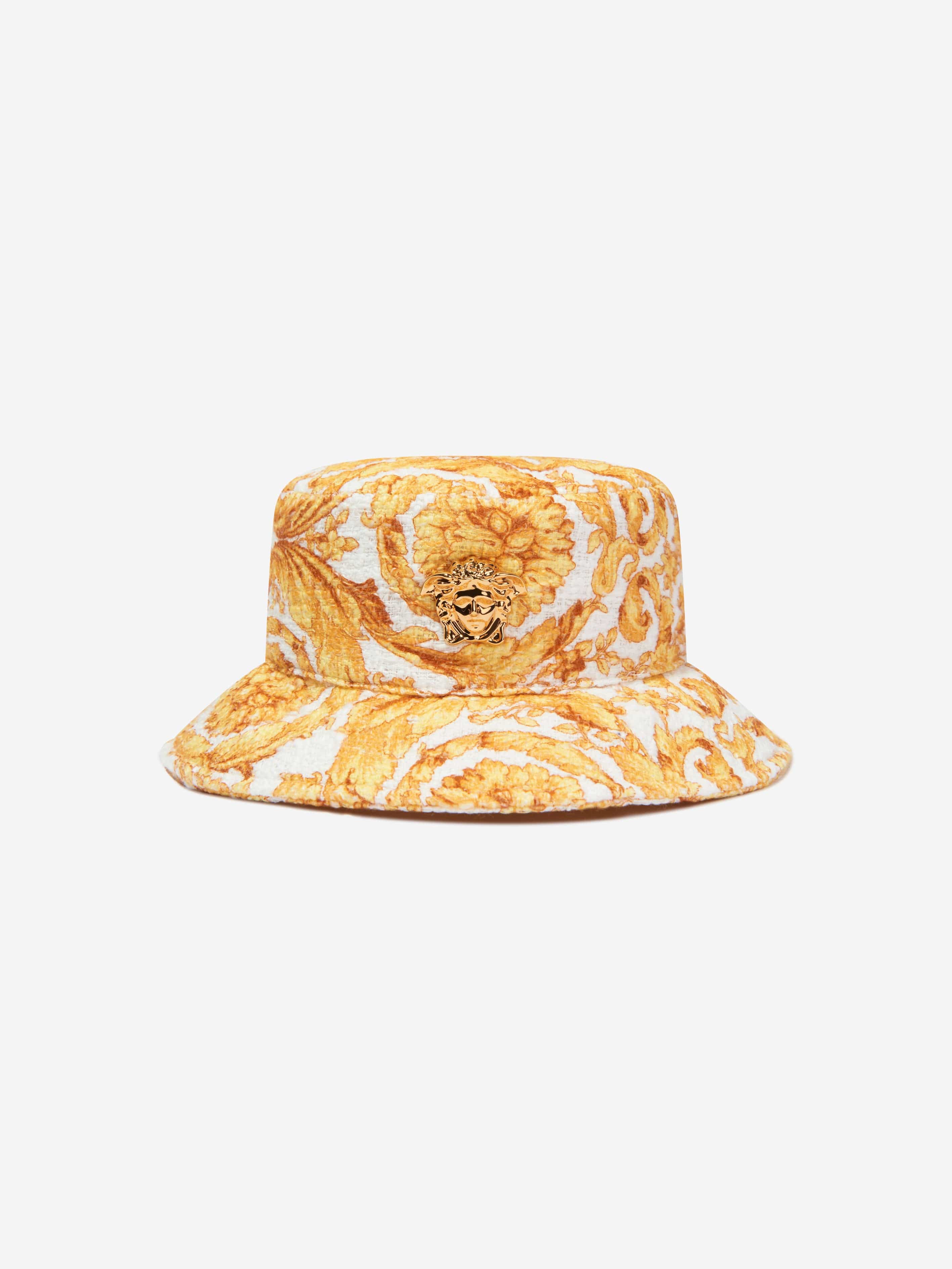 Versace Kids' Girls Borocco Print Bucket Hat In Multi