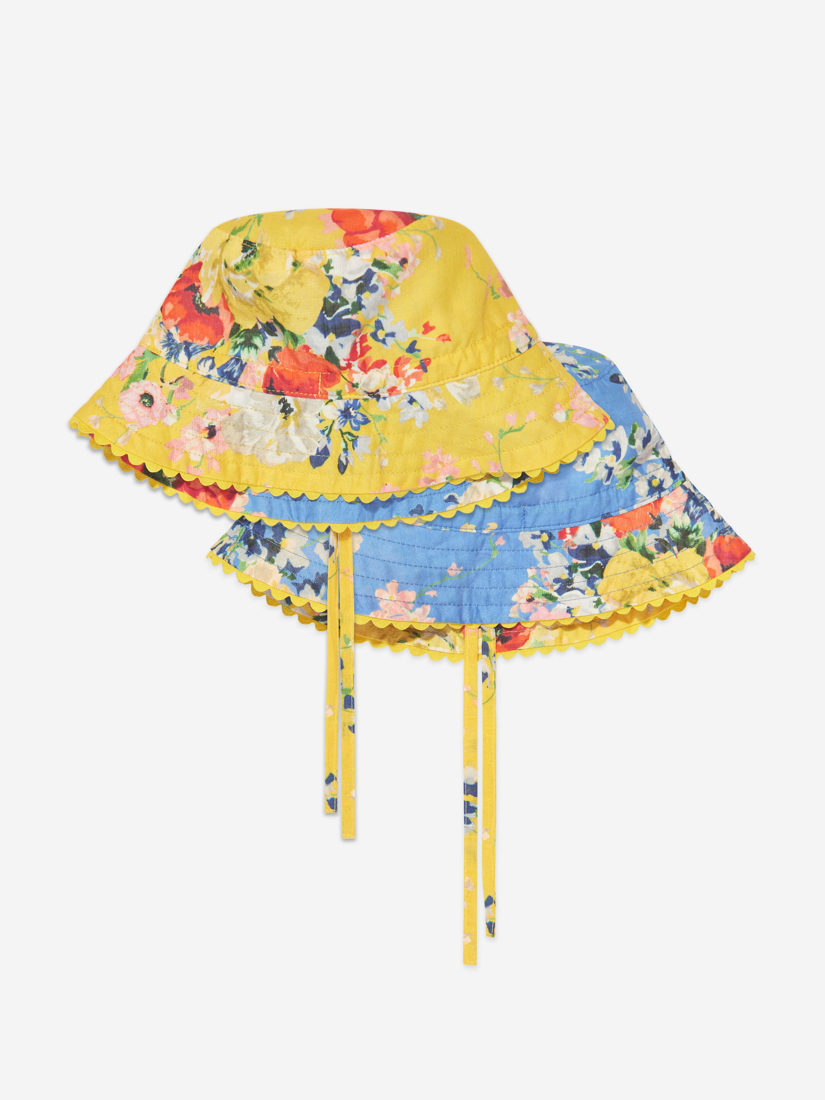 Zimmermann Babies' Girls Reversible Bucket Hat In Yellow