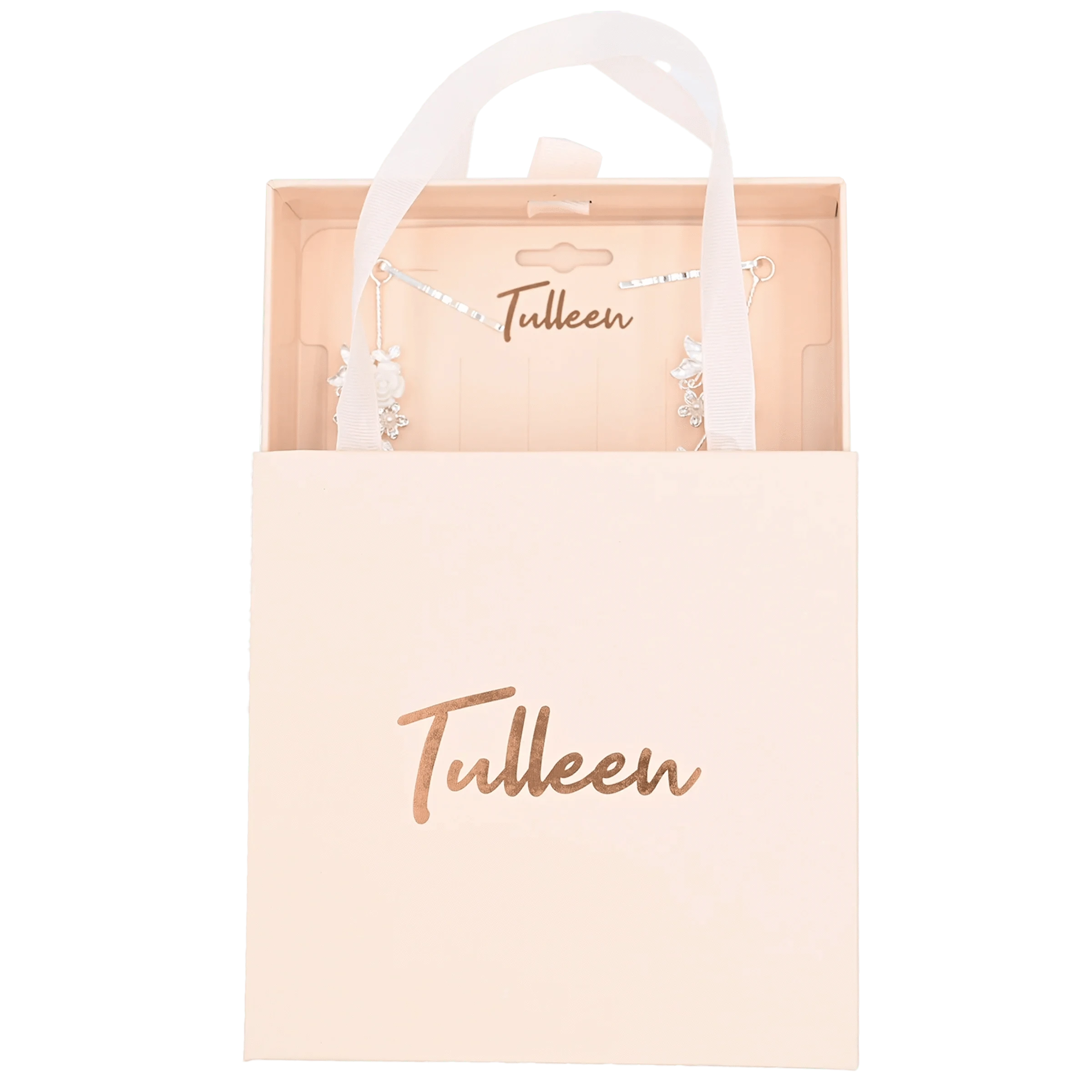 Tulleen Crystal White Floral Garland Hair Vine