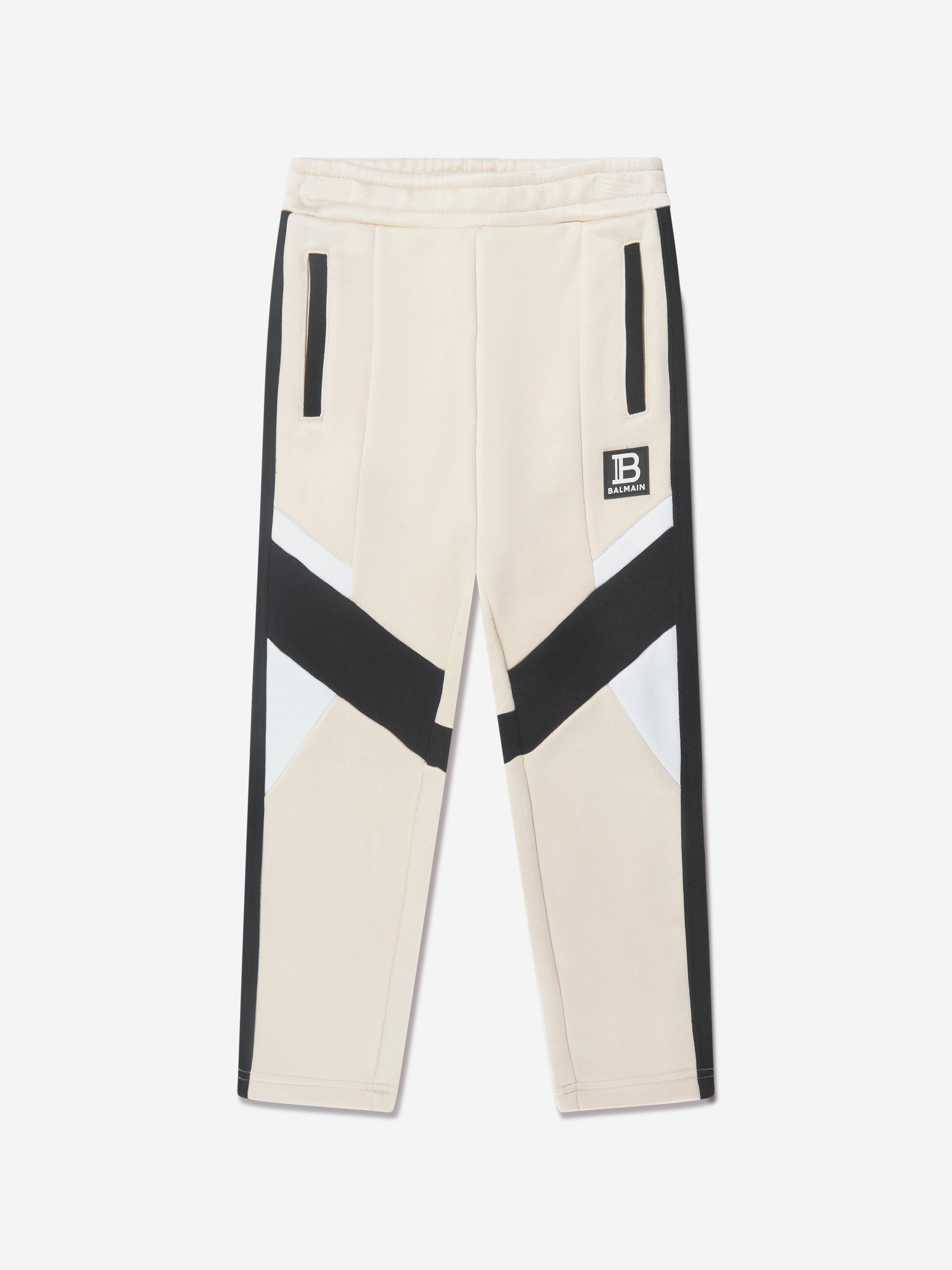 Balmain Kids' Boys Logo Joggers In Beige