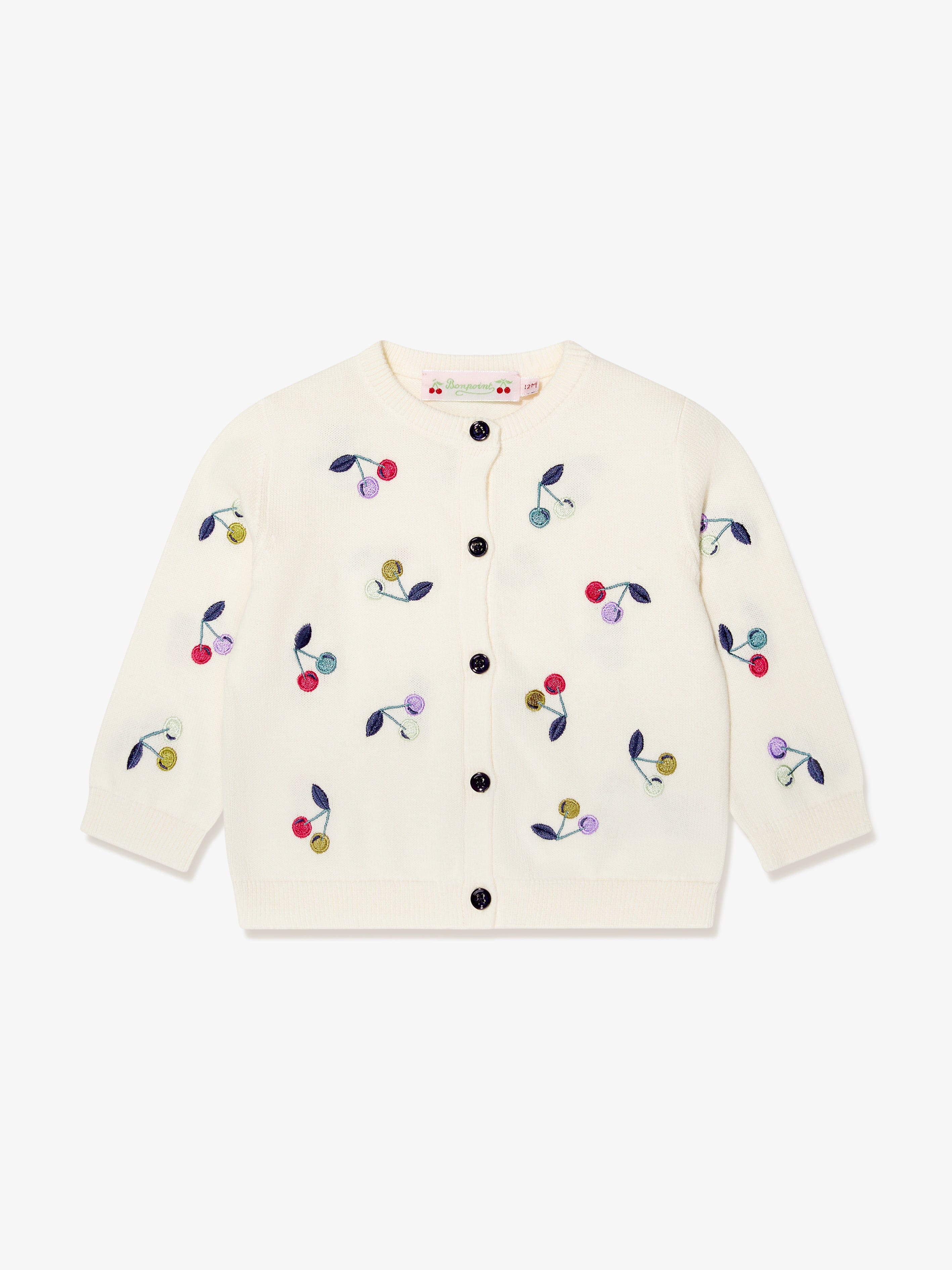 Bonpoint - Girls Claudie Cardigan in White | Childsplay Clothing