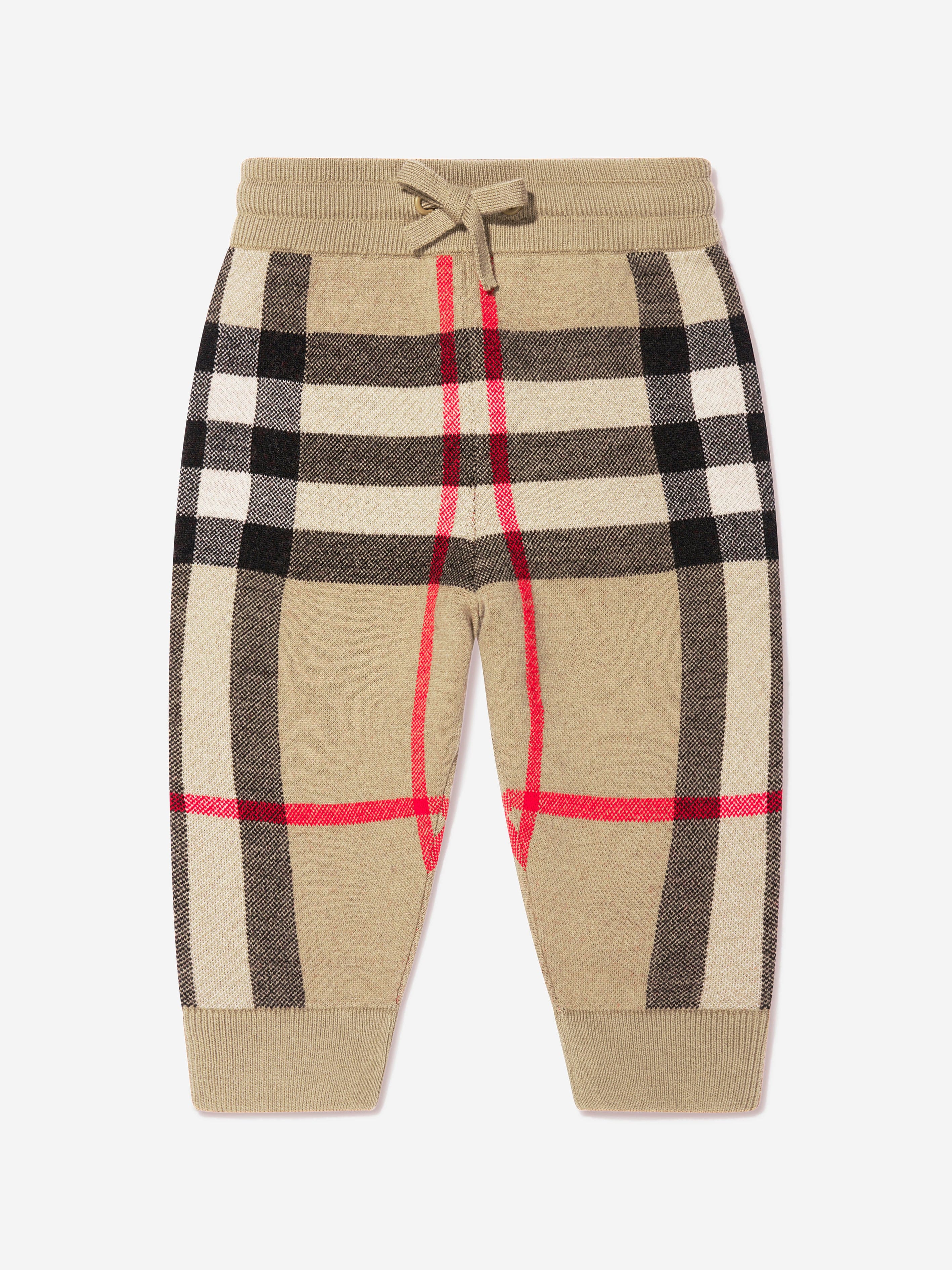 Burberry Kids boys-Check Cotton Blend Romper 