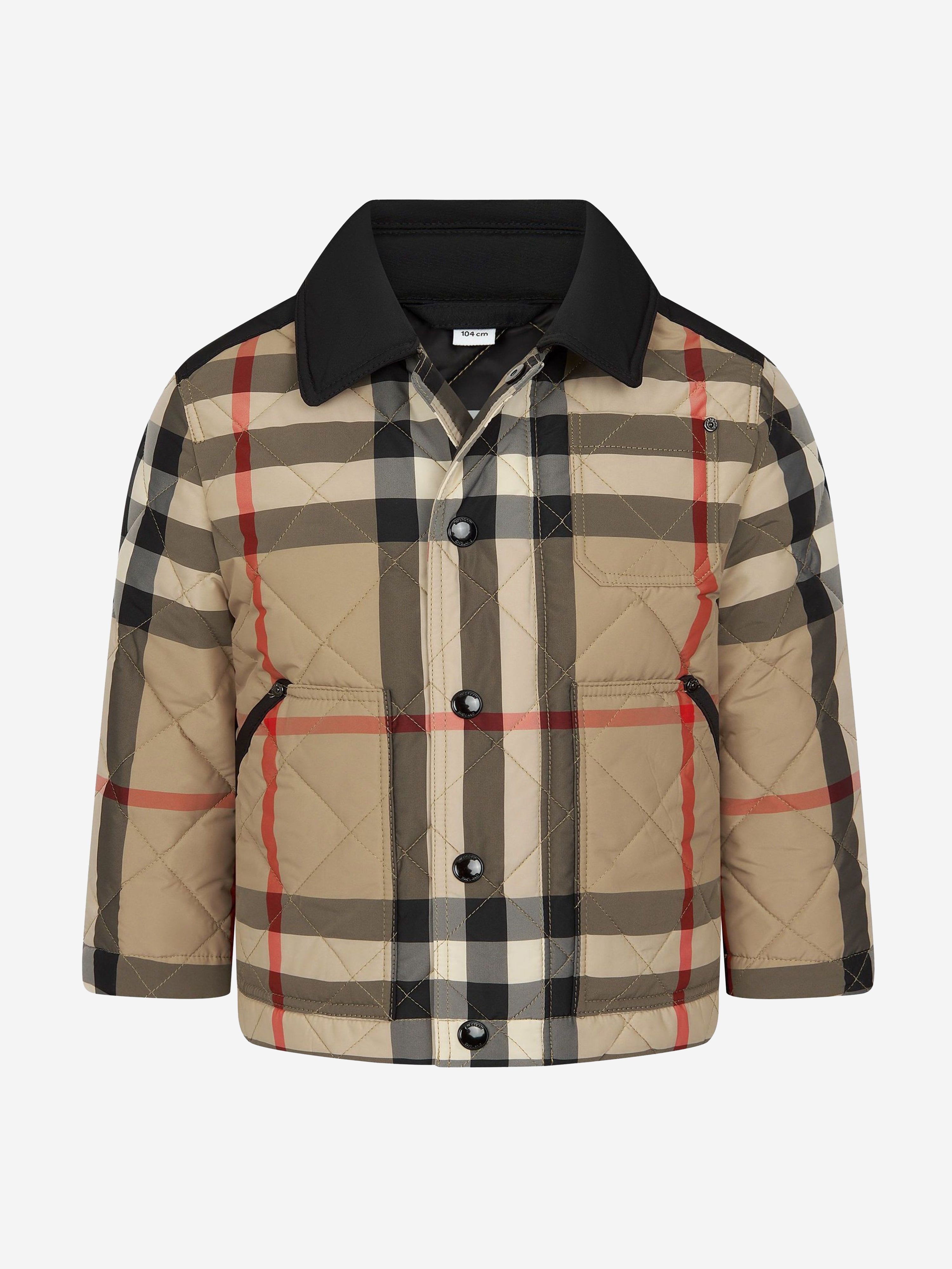 Burberry Kids - Boys Check Logo Quilted Jacket | Childsplay Clothing
