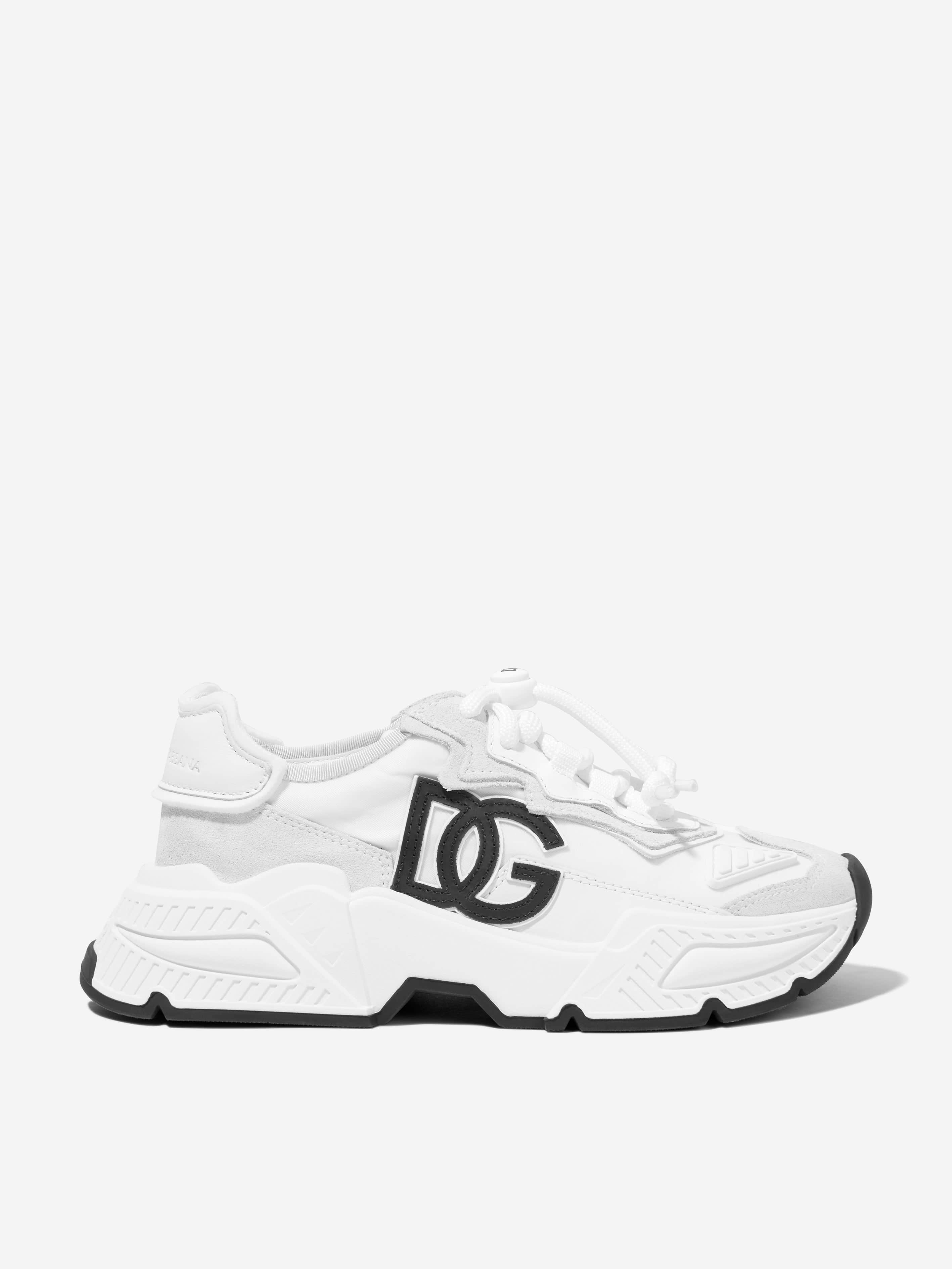 Dolce & Gabbana Logo Lace Up Trainers In White