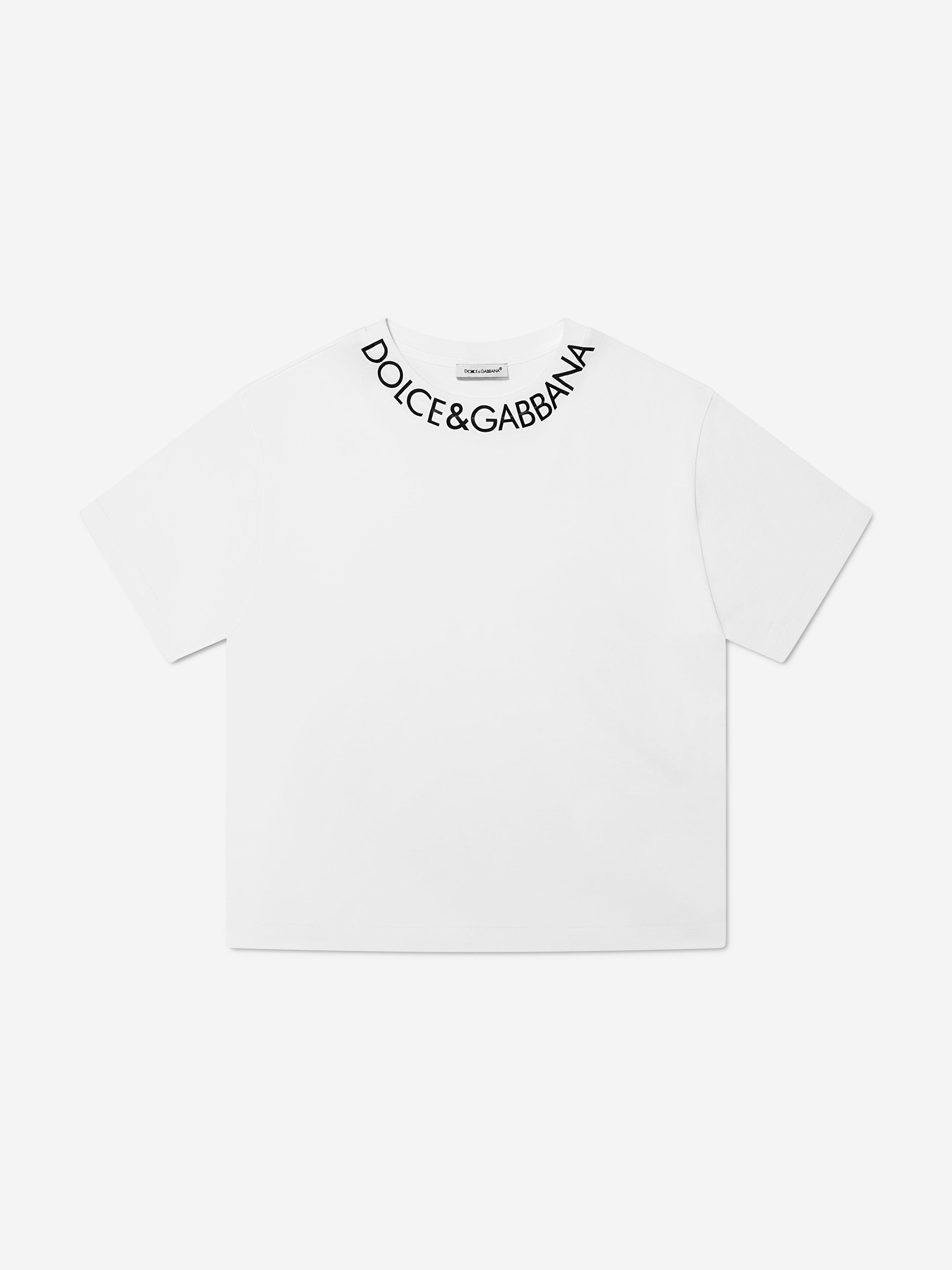 Dolce & Gabbana Babies' Boys Branded T-shirt In White