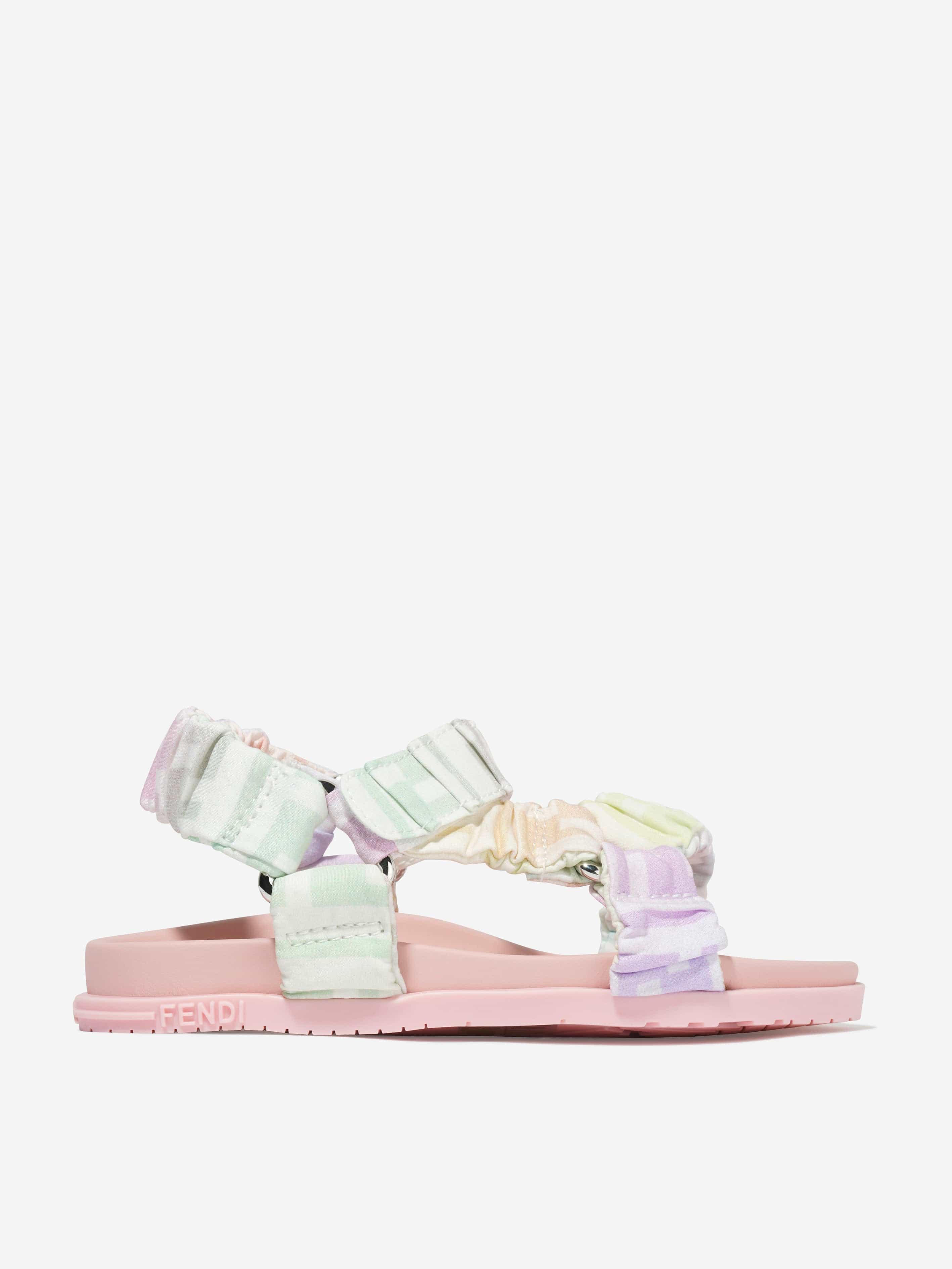 Fendi Babies' Girls Ff Logo Sandals In Multi