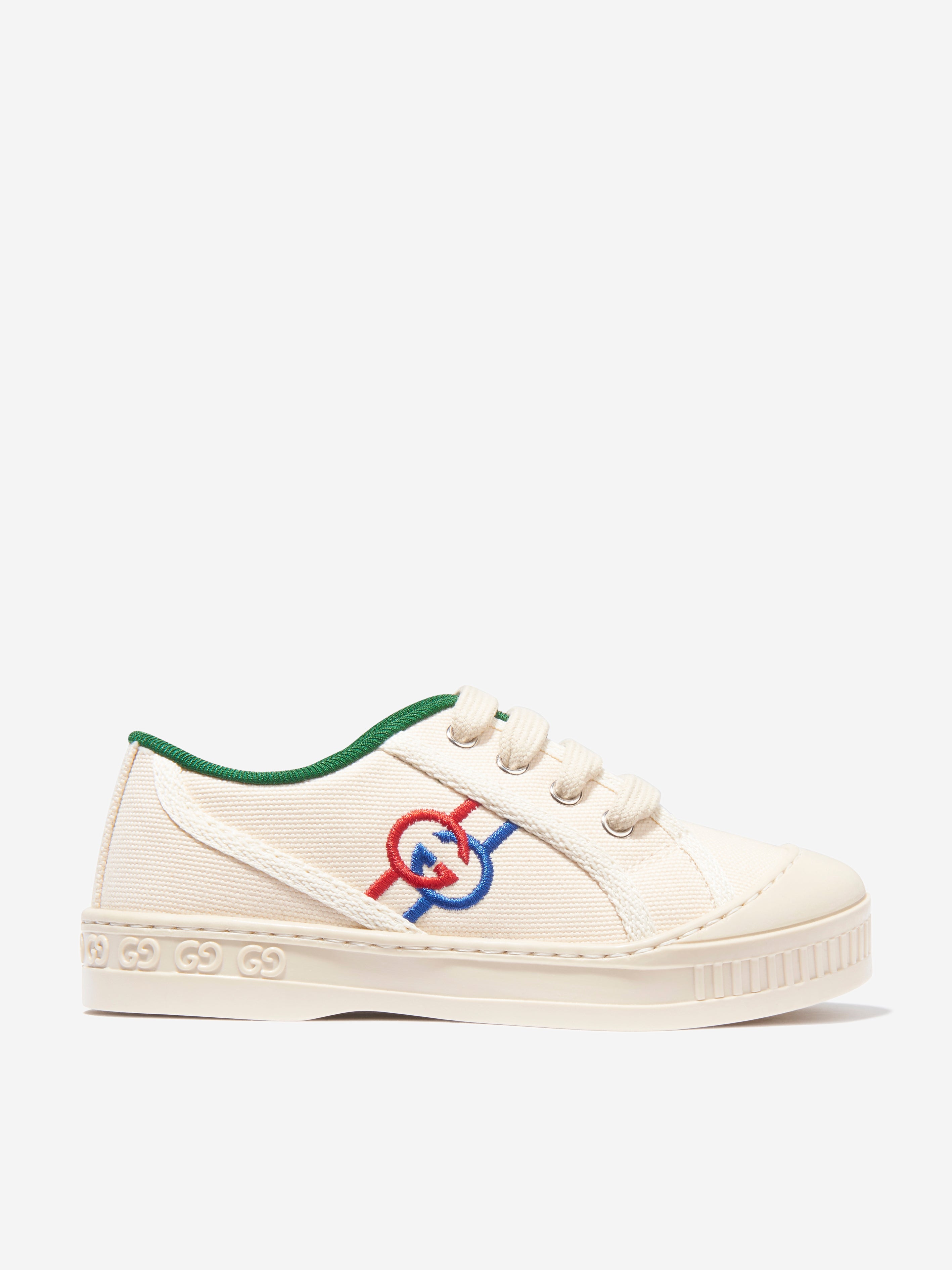 Gucci Babies' Kids Gg Tennis Trainers In White