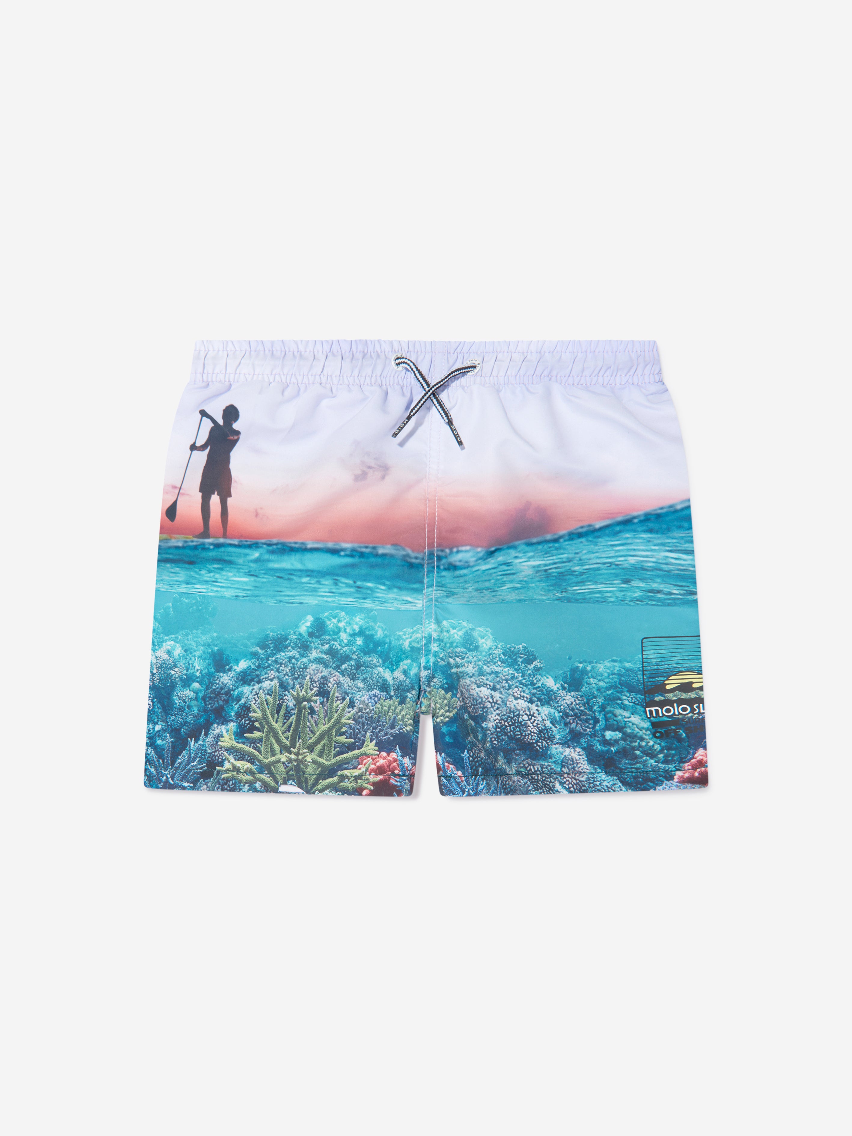 Molo Babies' Boys Ocean Explore Niko Swim Shorts In Multicoloured