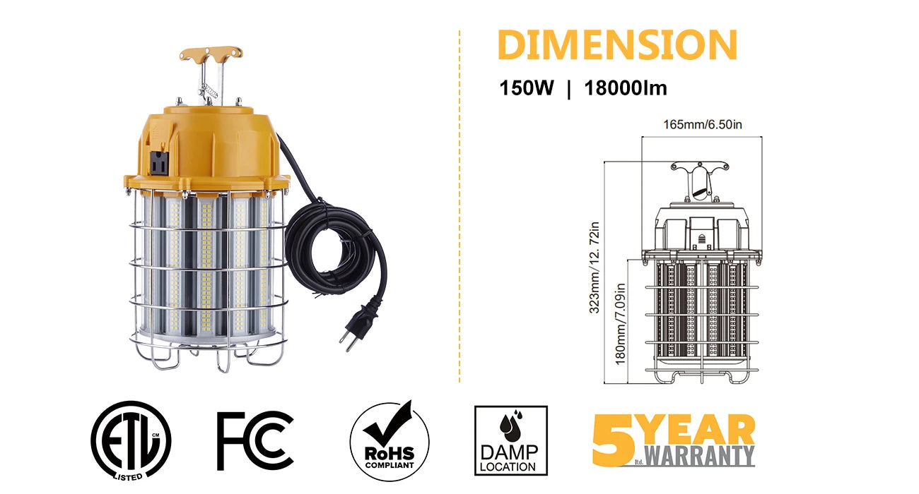 150W LED Temporary Work Lights, Pro Series
