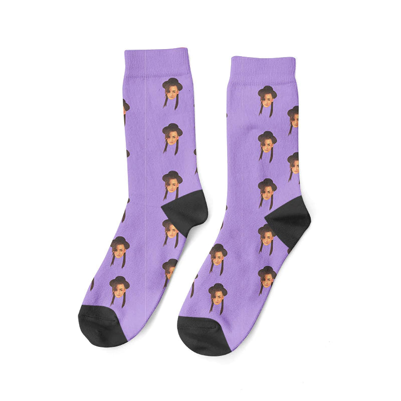 Put your best foot forward with custom socks featuring your favorite photo