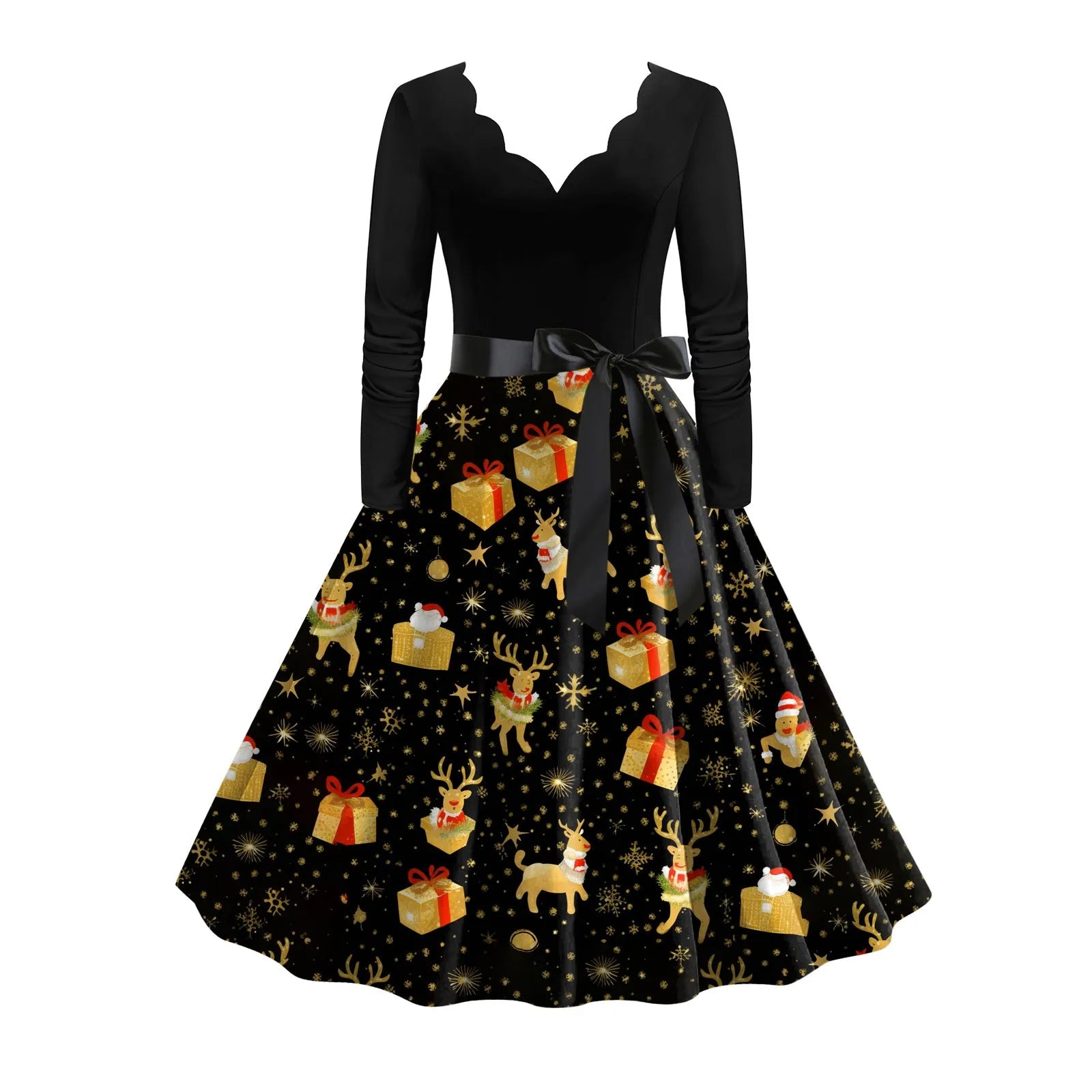 Charming Vintage Christmas A-Line Dresses for Women - Image 10
